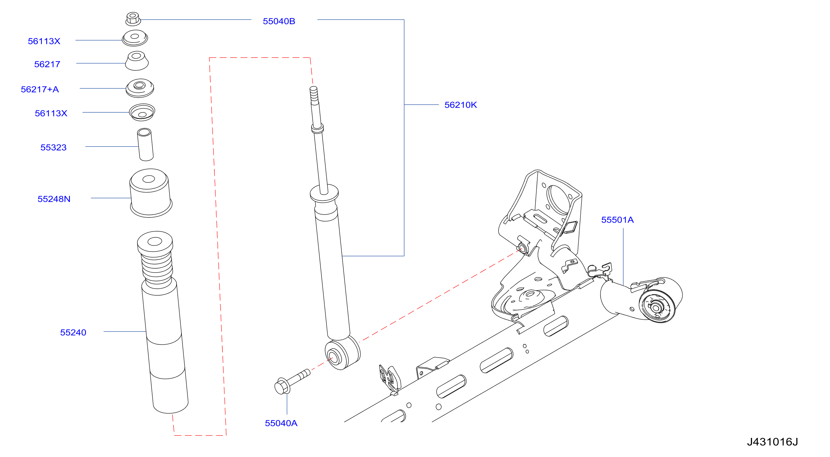 Diagram REAR SUSPENSION for your Nissan