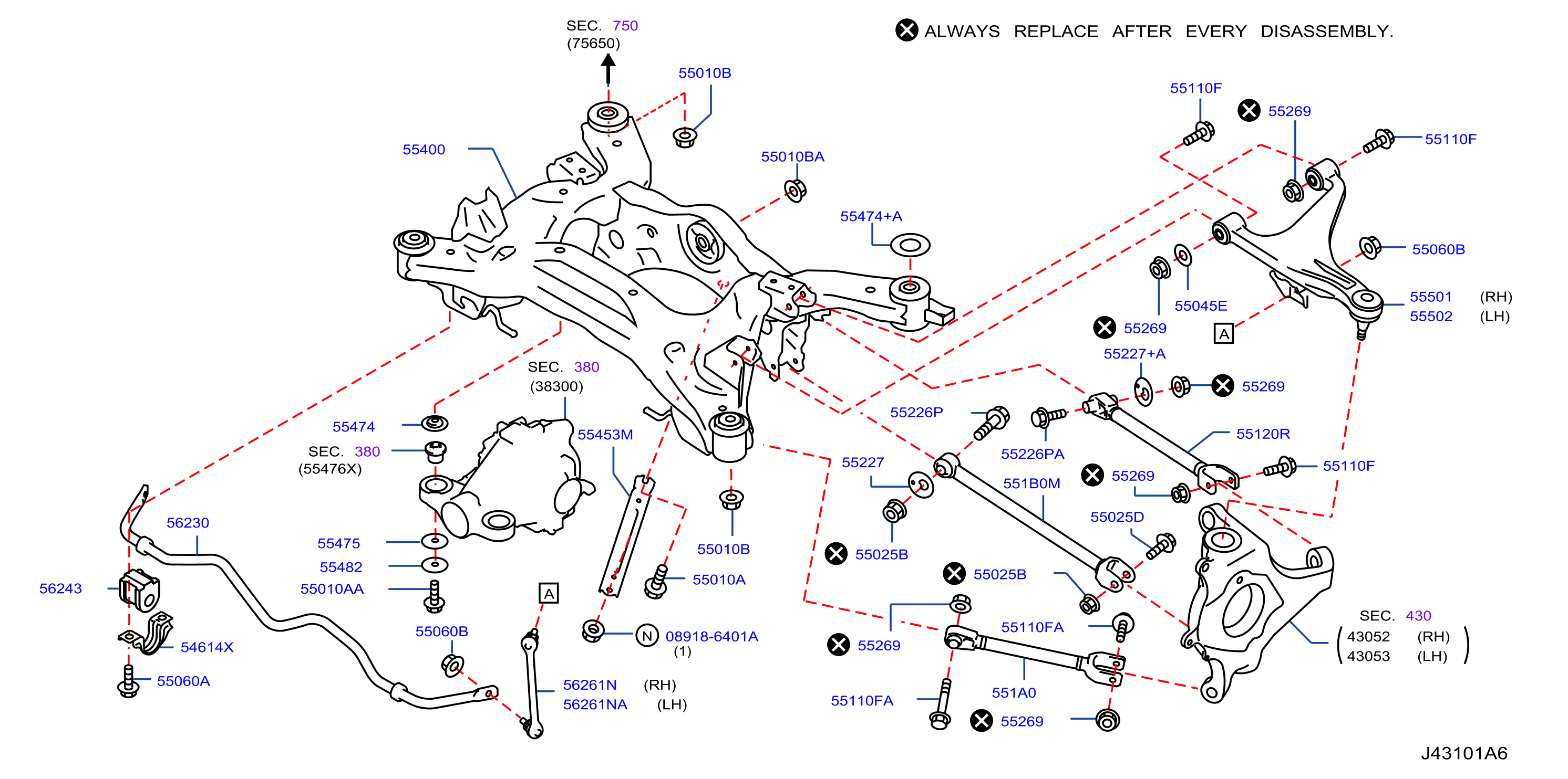Diagram SUSPENSIÓN TRASERA for your 2015 INFINITI G37 Coupe/Convertible PREMIUM 3.7L V6 AT 2WD 