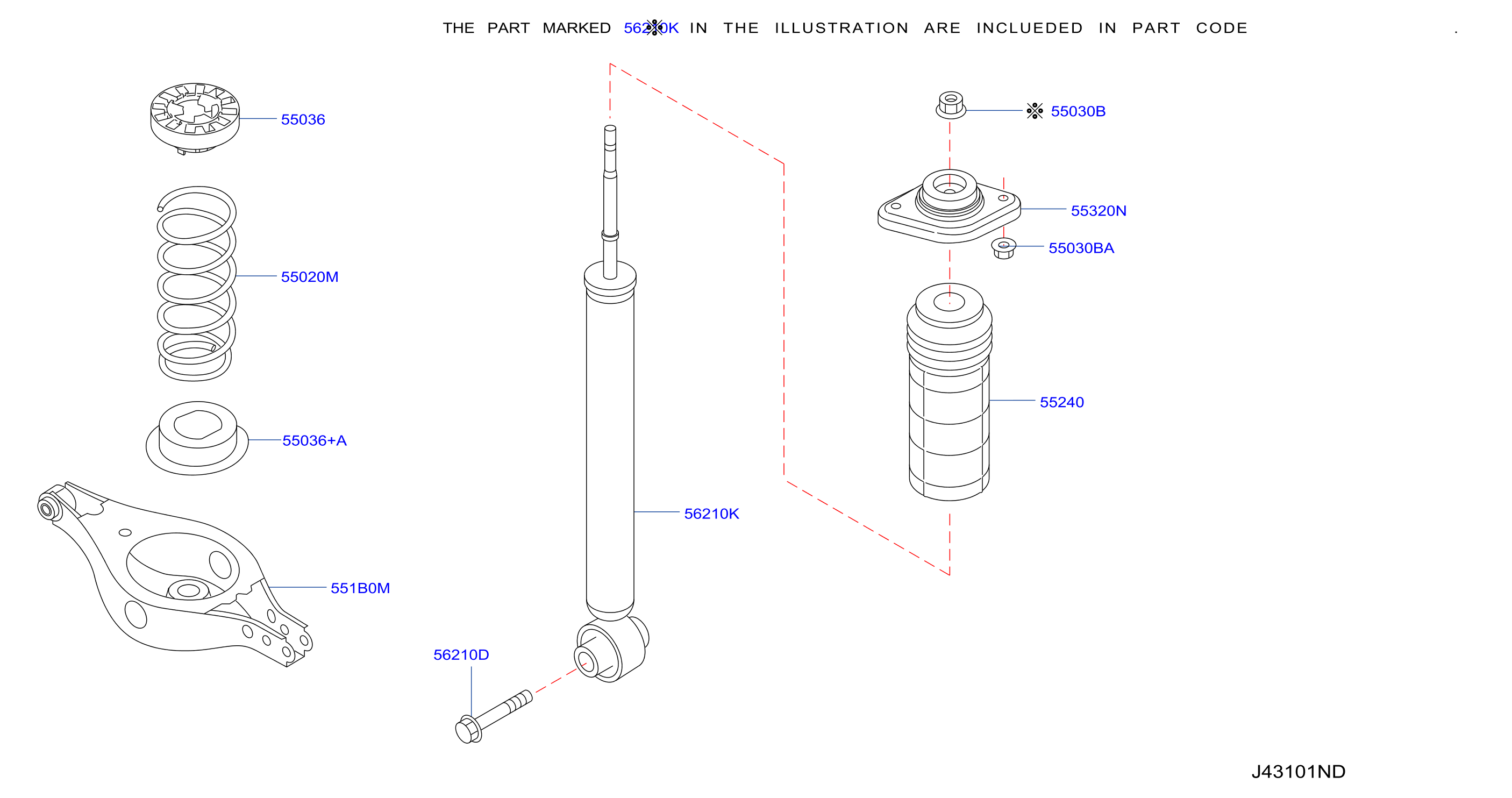 Diagram REAR SUSPENSION for your Nissan Murano  