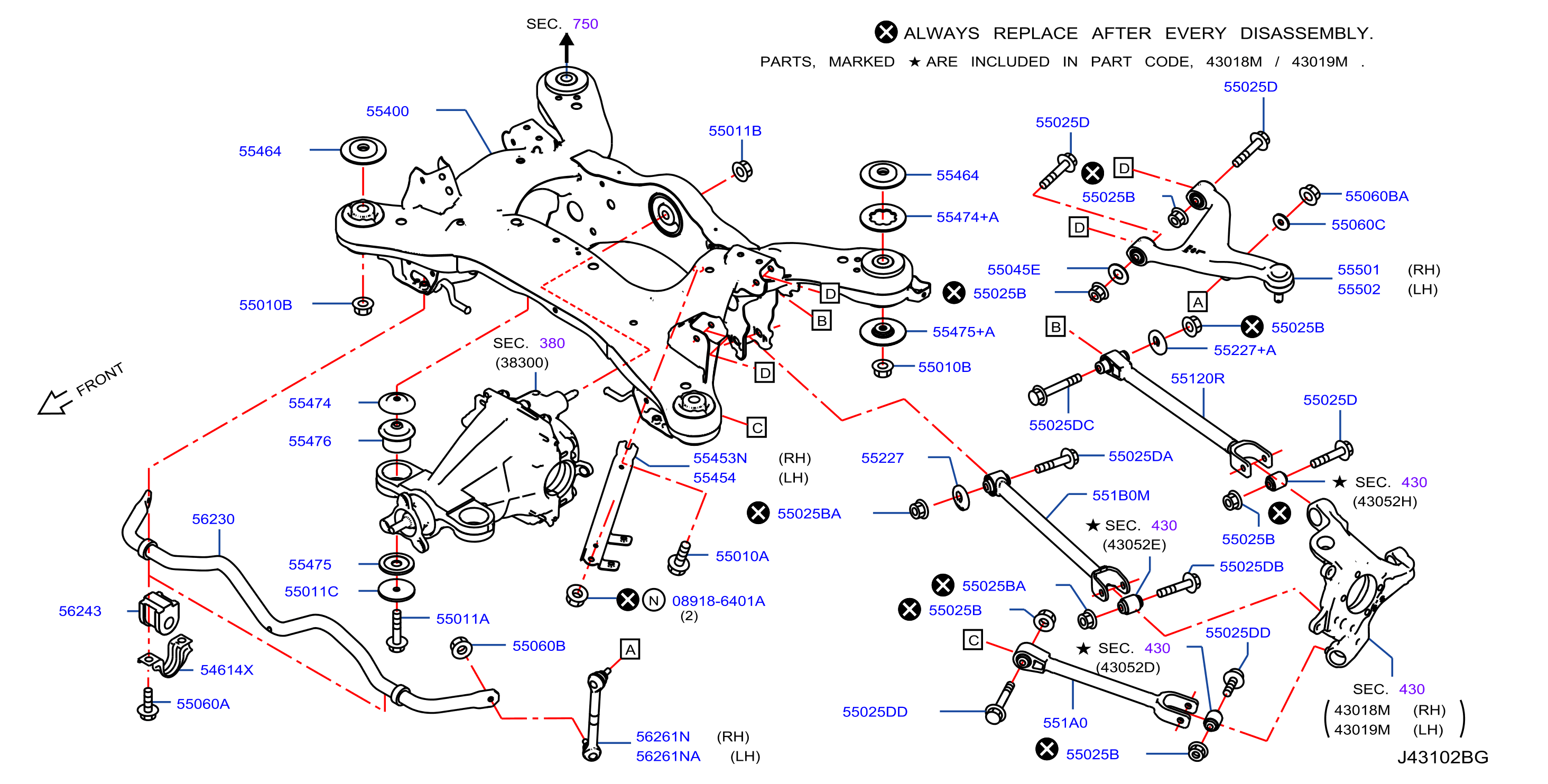 Diagram SUSPENSIÓN TRASERA for your 2015 INFINITI G37 Coupe/Convertible PREMIUM 3.7L V6 AT 2WD 