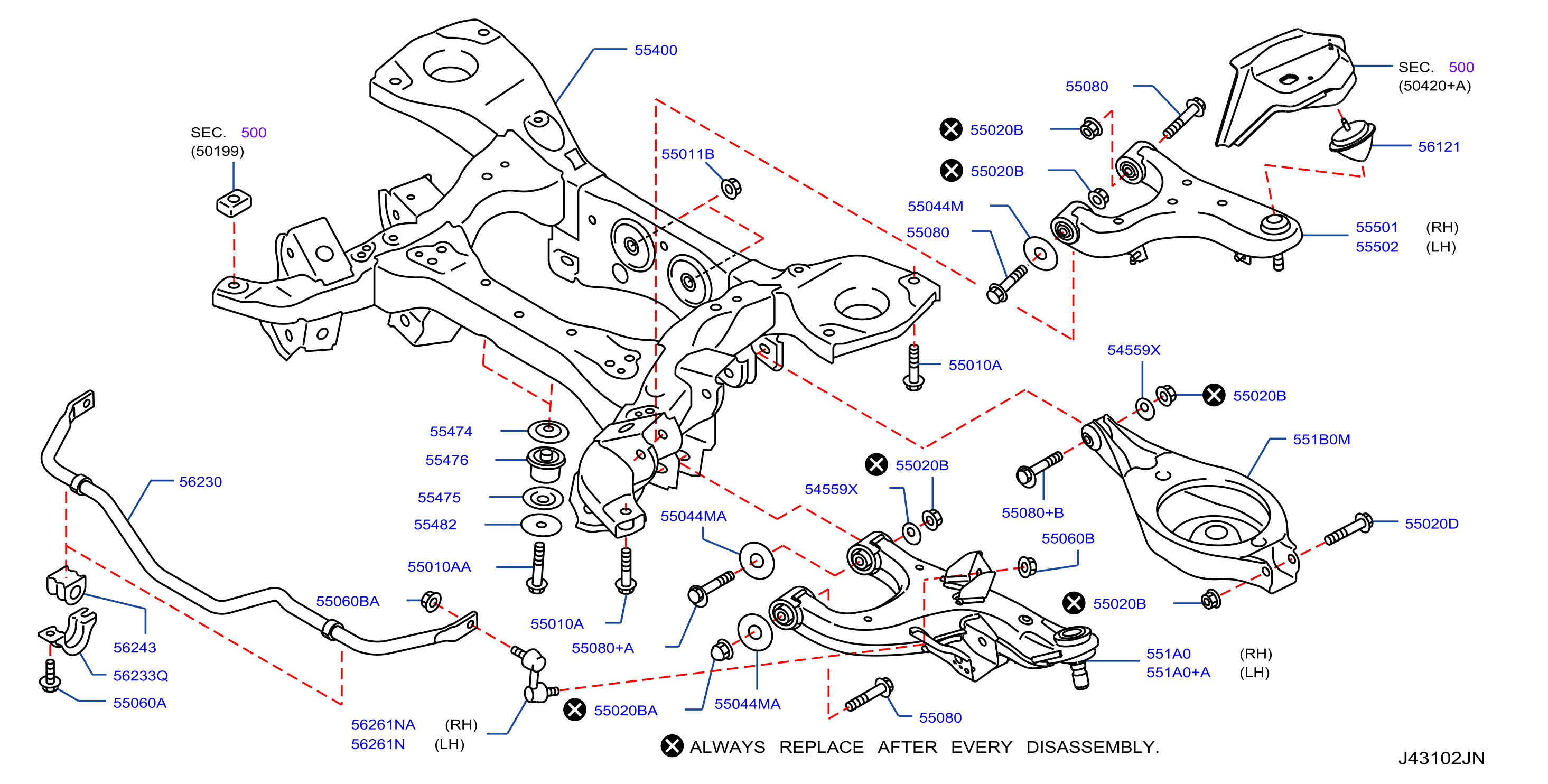 Diagram SUSPENSIÓN TRASERA for your 2014 Nissan Sentra   