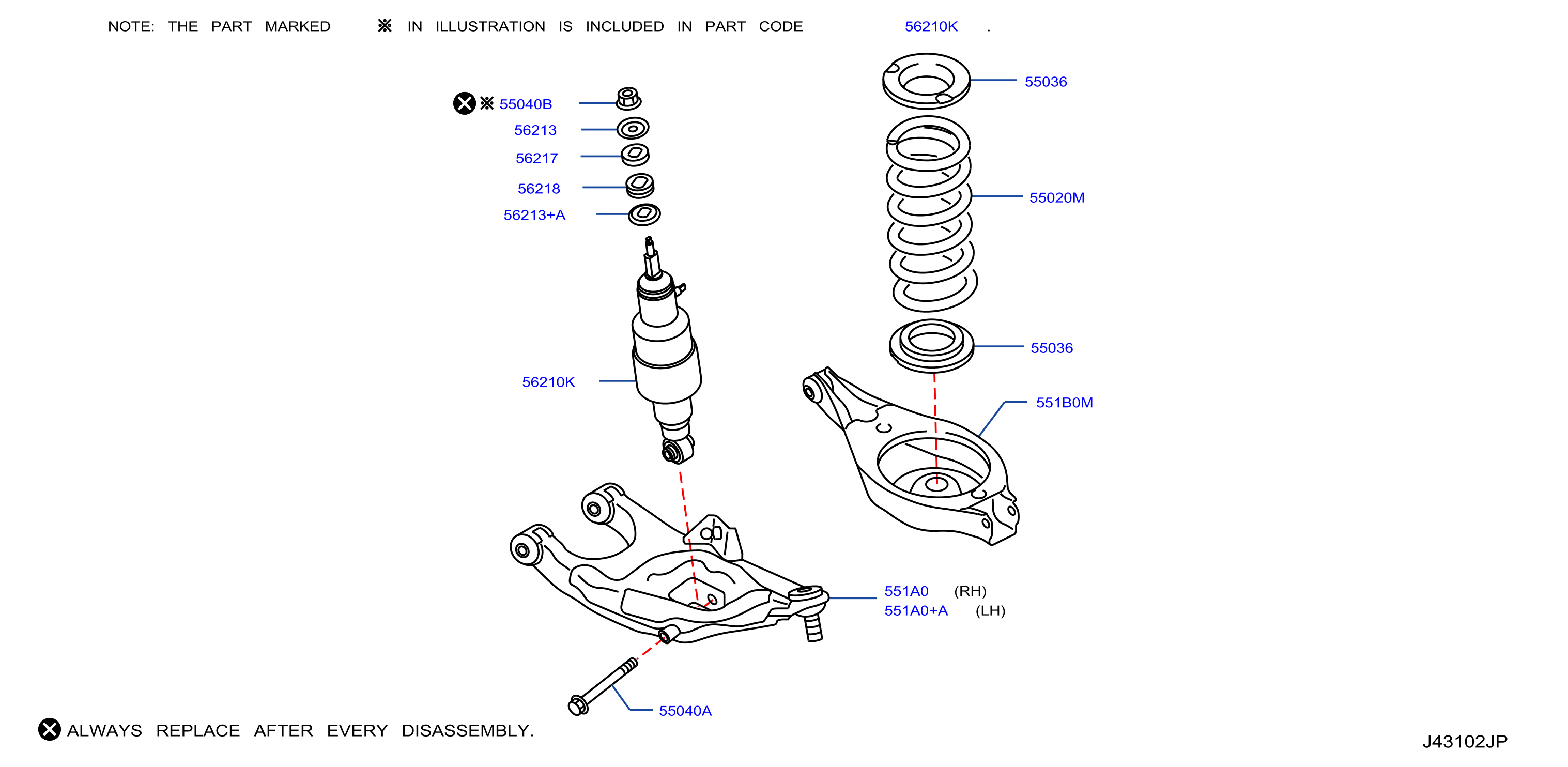 2019 Nissan Armada Suspension Subframe Crossmember Rear 55400