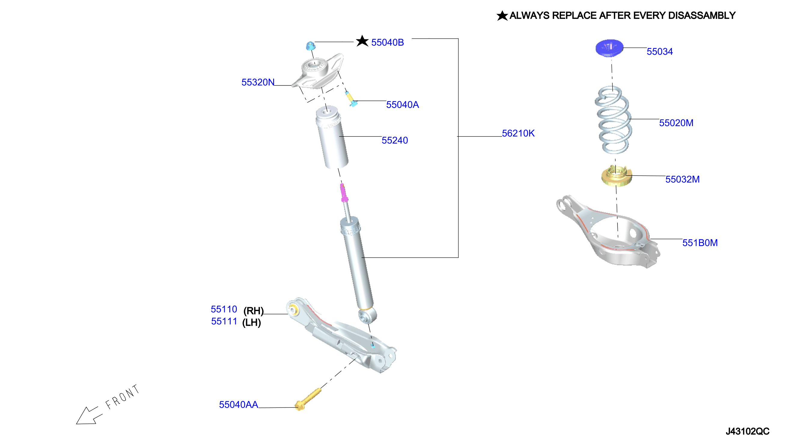 1991 Nissan Suspension Subframe Reinforcement Bracket (Left, Rear ...