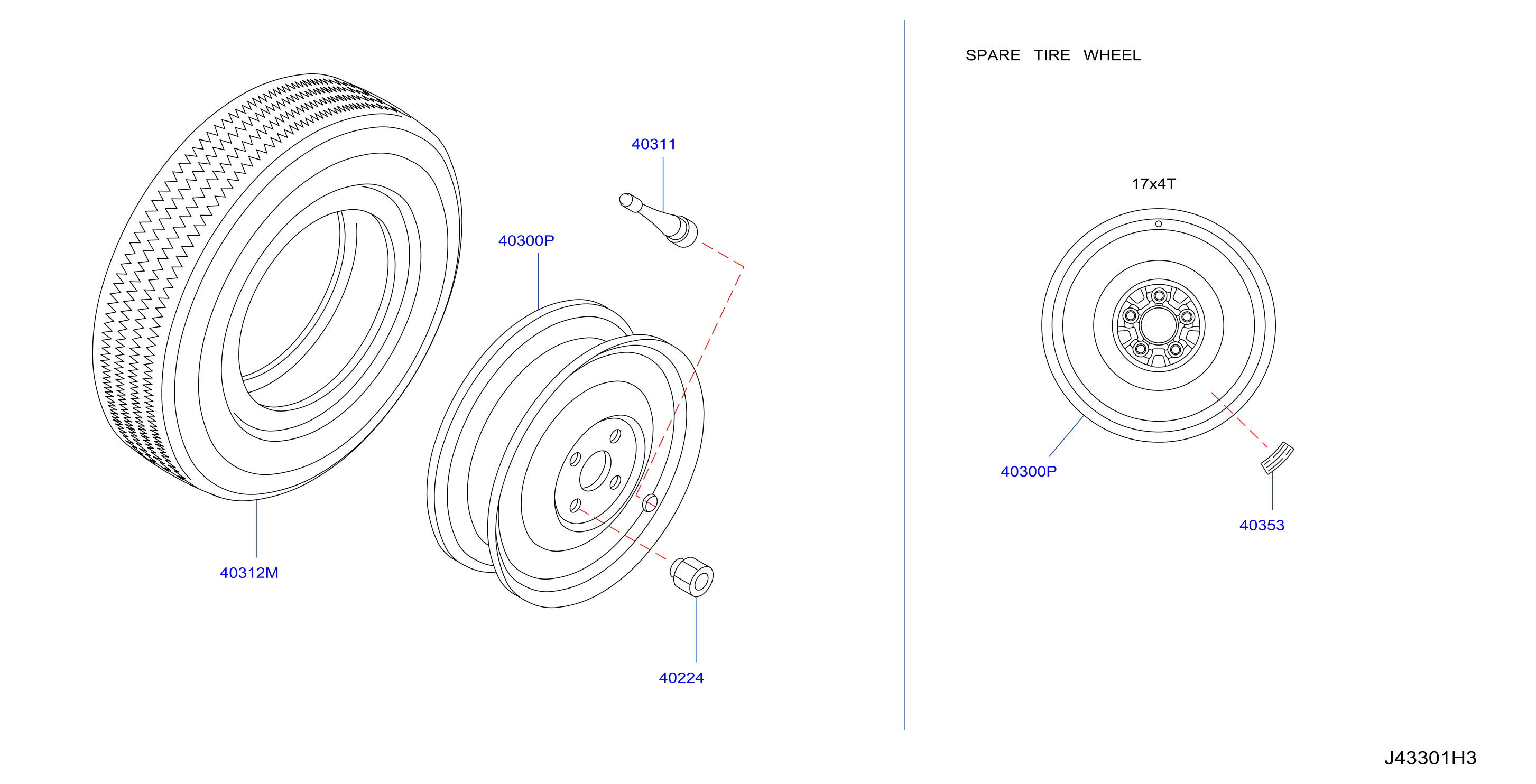Diagram ROAD WHEEL & TIRE for your 1996 INFINITI