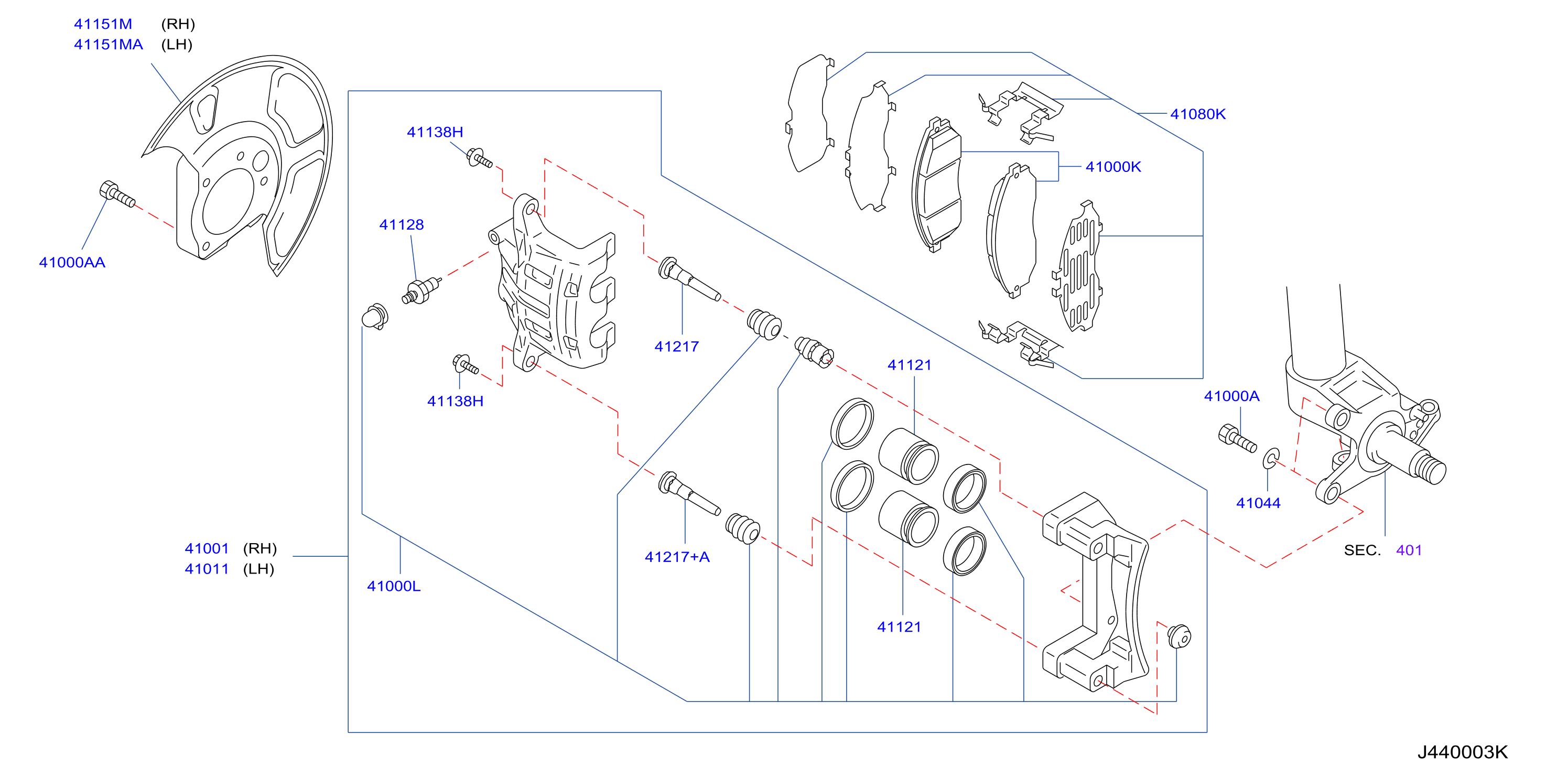 Diagram FRENO DELANTERO for your INFINITI