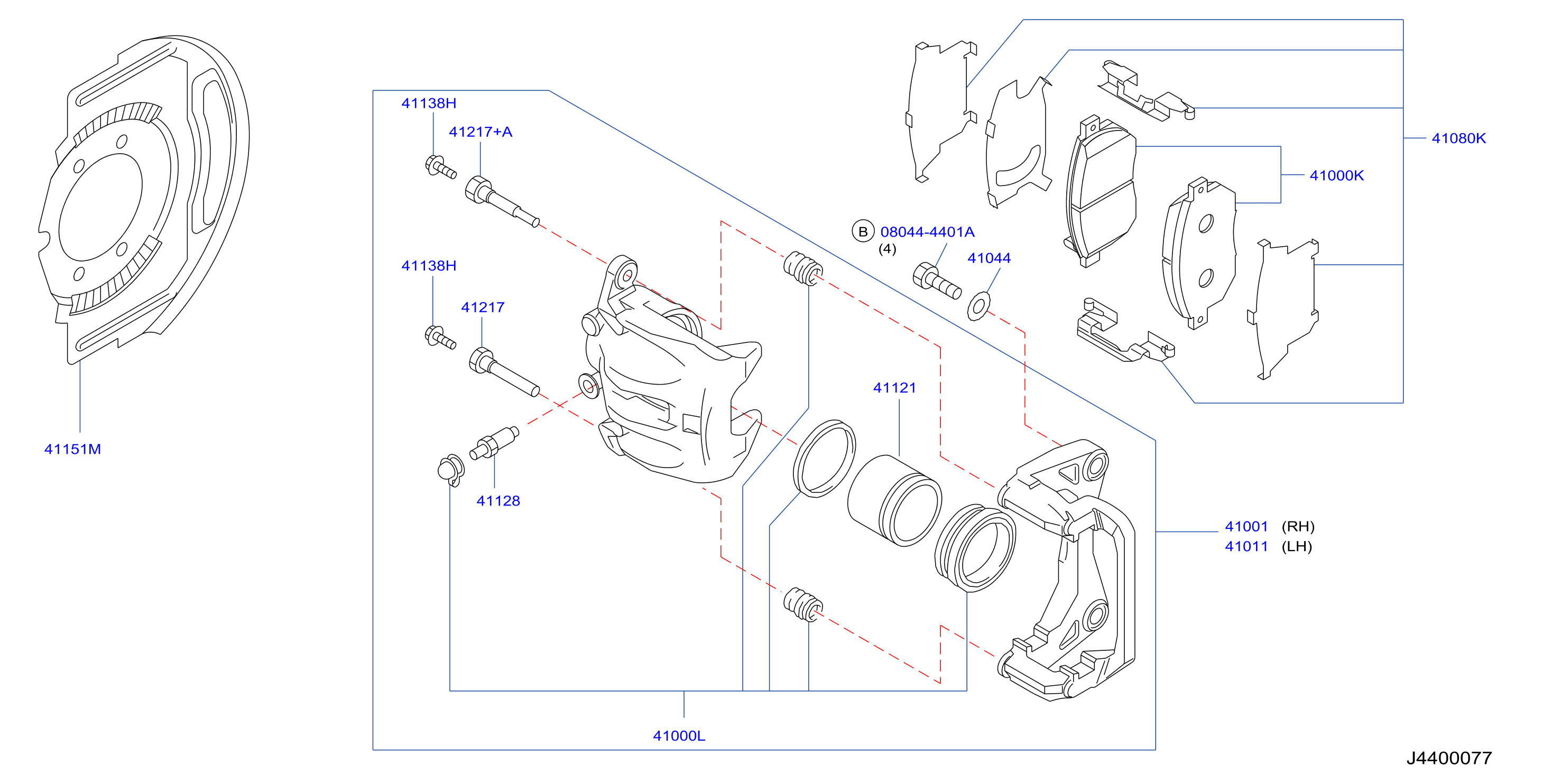 Diagram FRONT BRAKE for your INFINITI FX35  