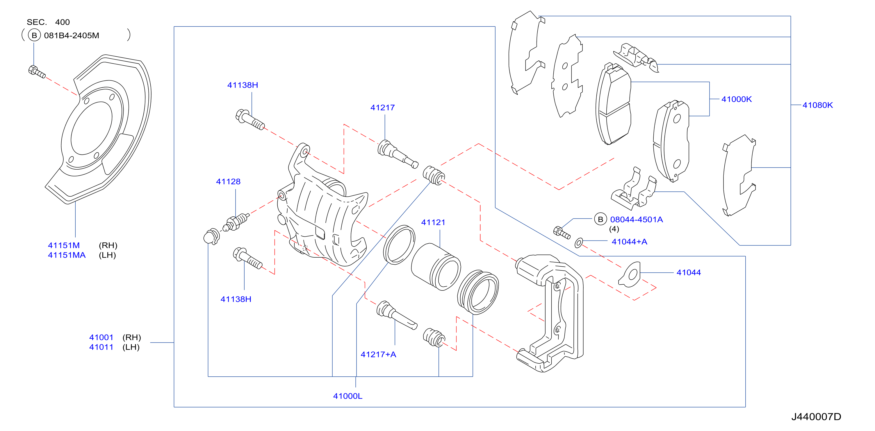 Diagram FRONT BRAKE for your 2003 INFINITI I35   
