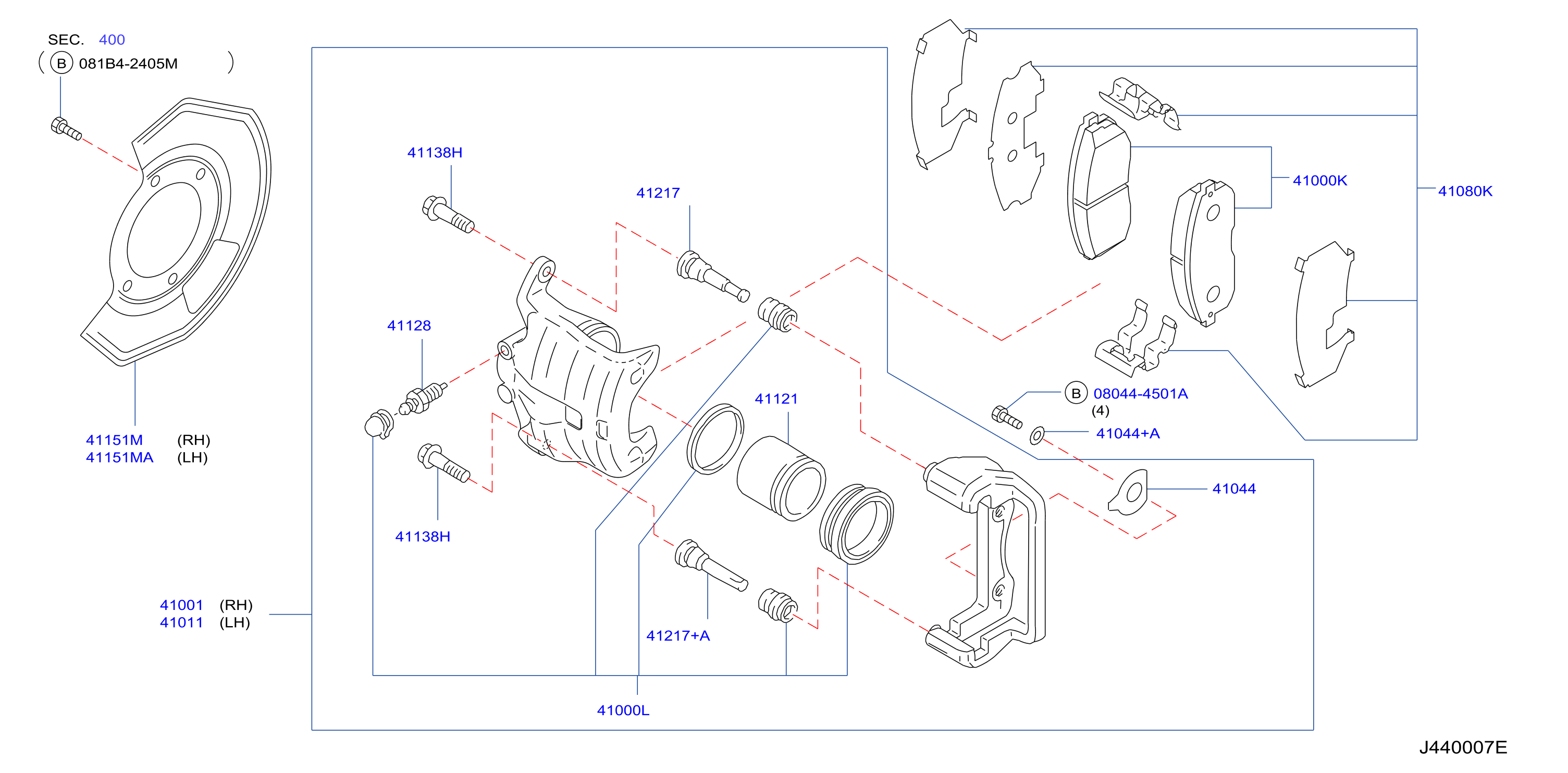Diagram FRONT BRAKE for your 2003 INFINITI I35   