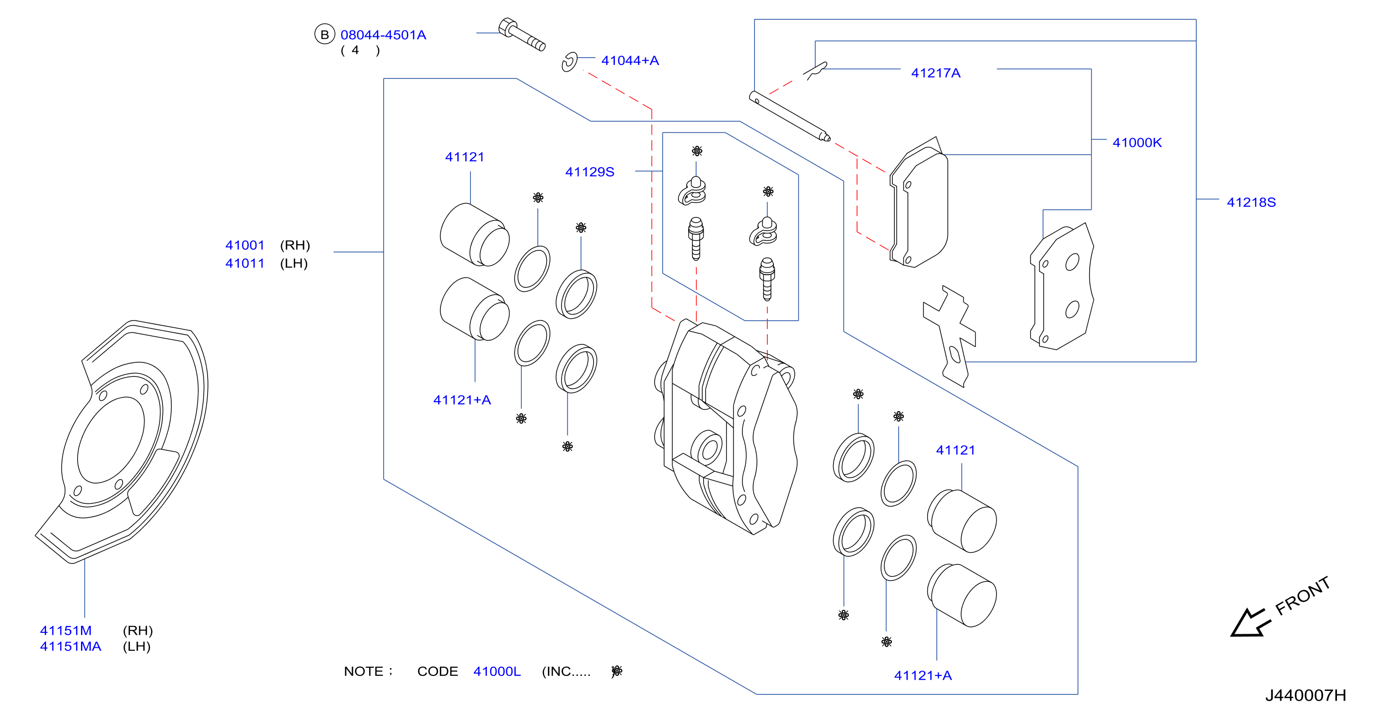 Diagram FRONT BRAKE for your 2004 INFINITI G35   