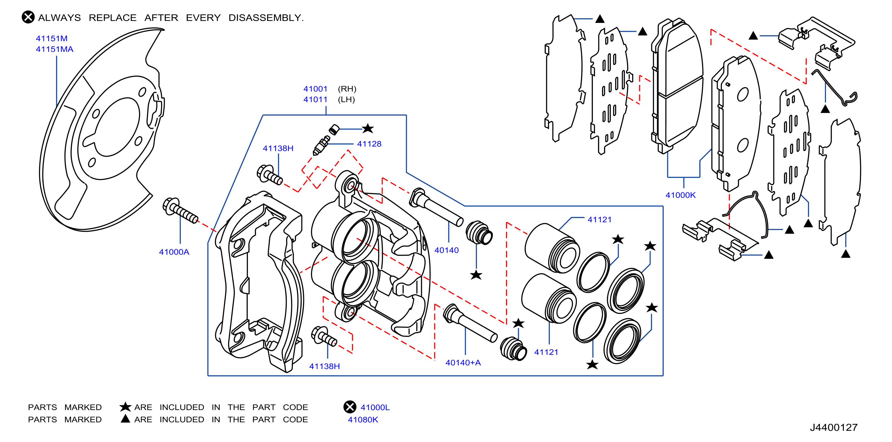 Diagram FRONT BRAKE for your Nissan