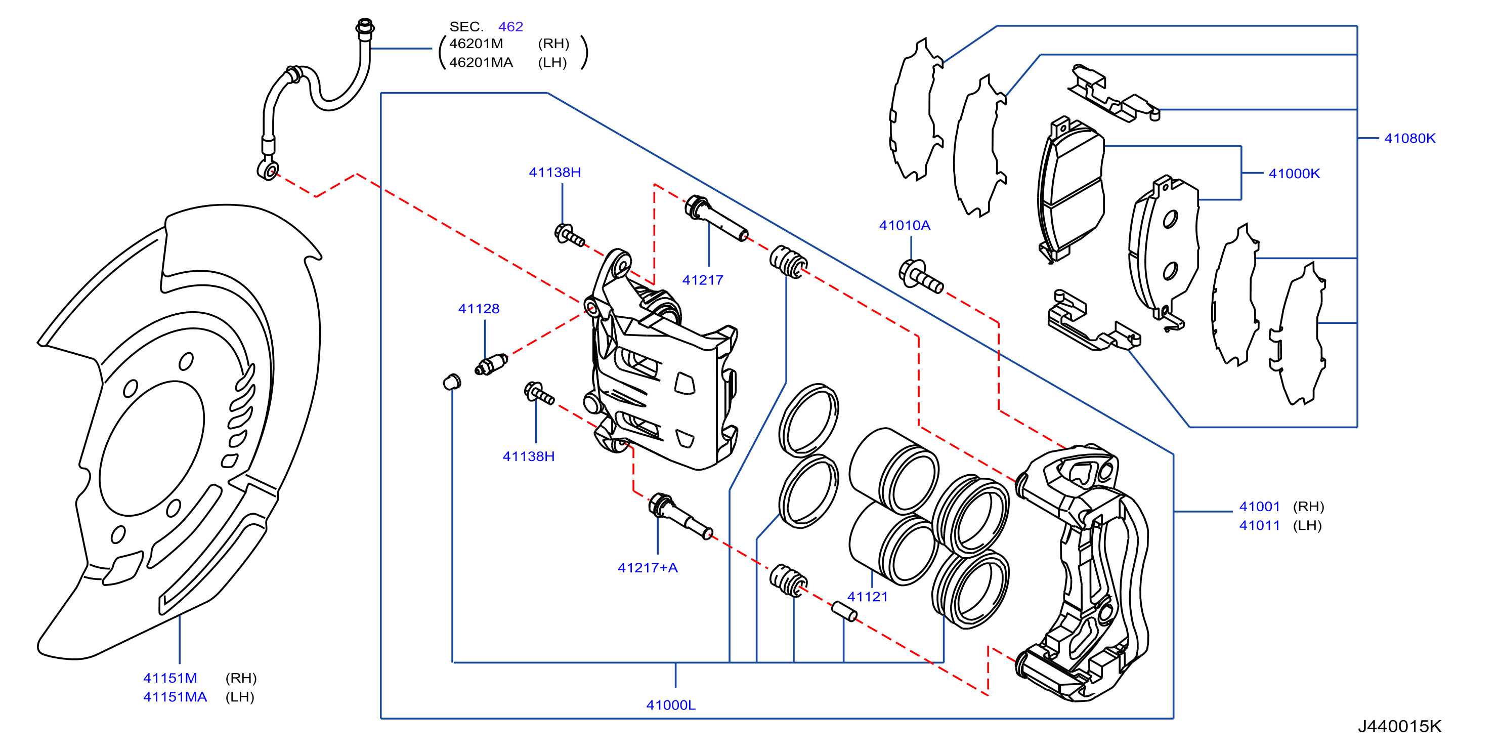 Diagram FRENO DELANTERO for your Nissan