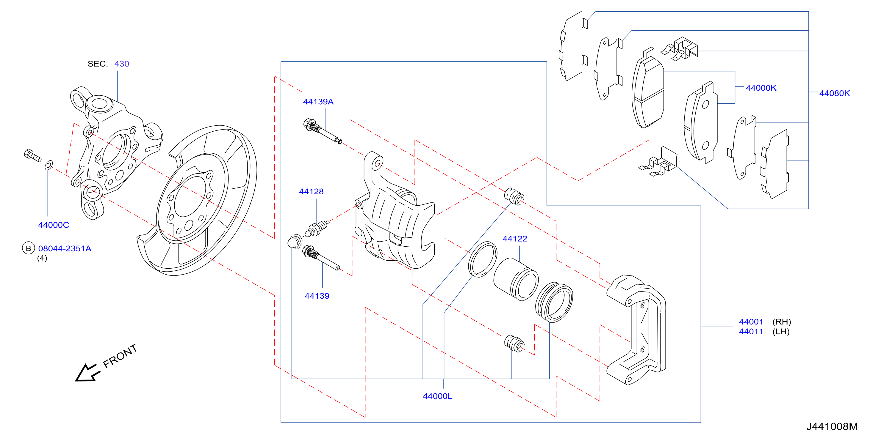 Diagram FRENO TRASERO for your INFINITI