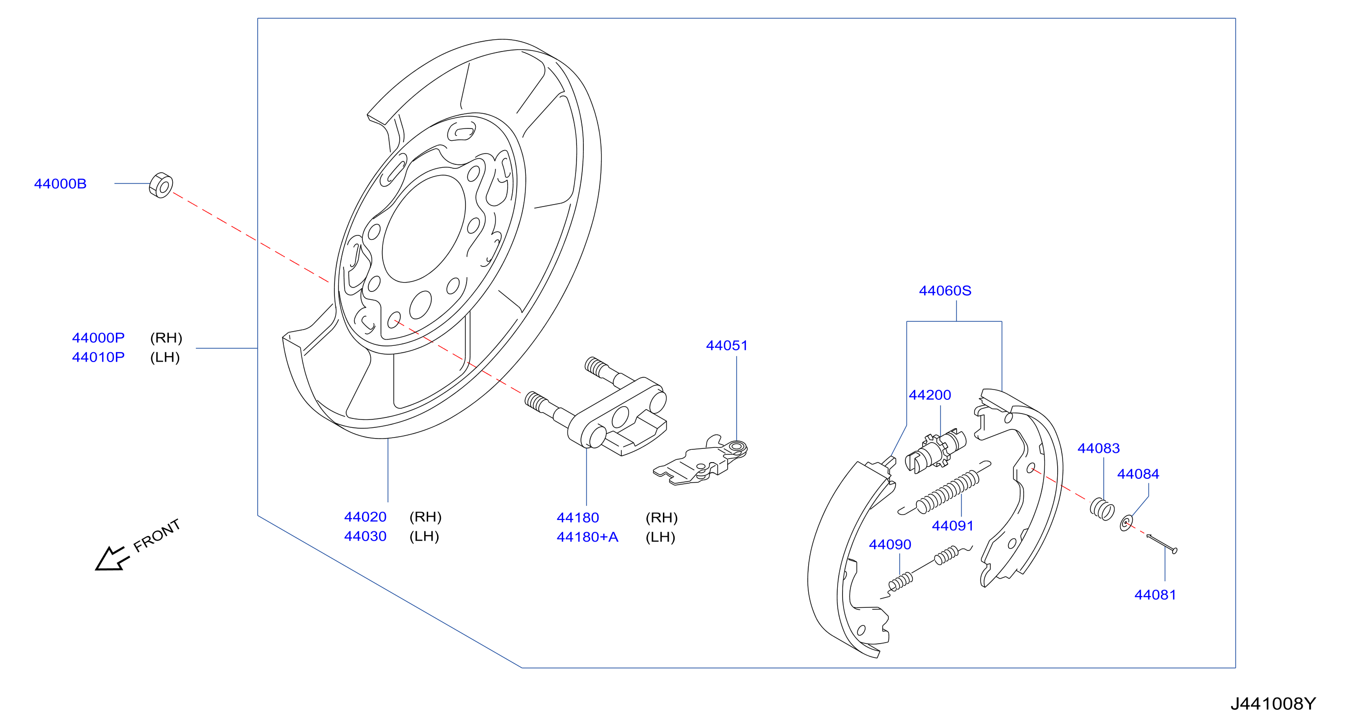 Diagram REAR BRAKE for your 2003 INFINITI FX35   