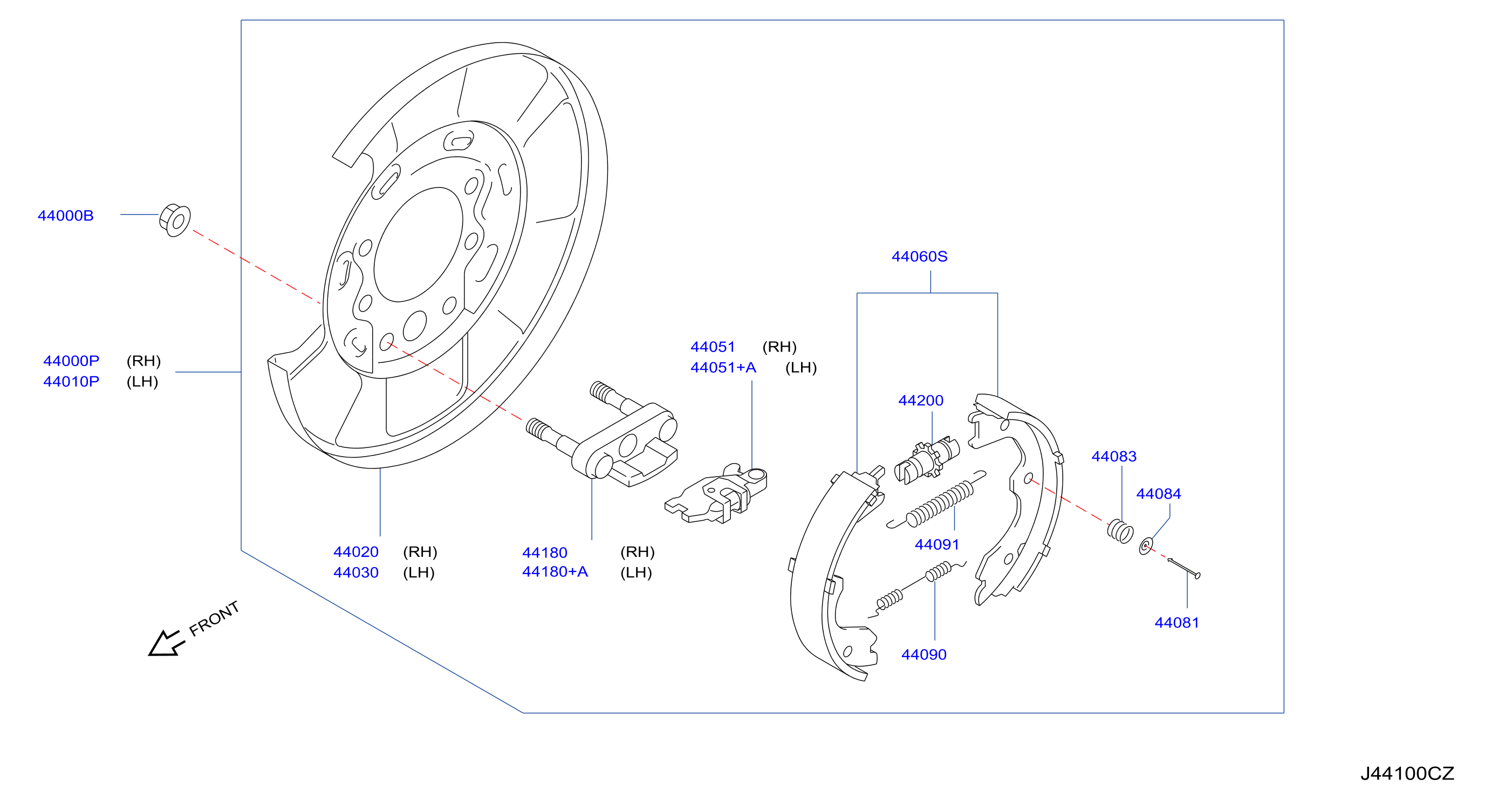 Diagram REAR BRAKE for your 2008 INFINITI M35  SEDAN SPORTEC 