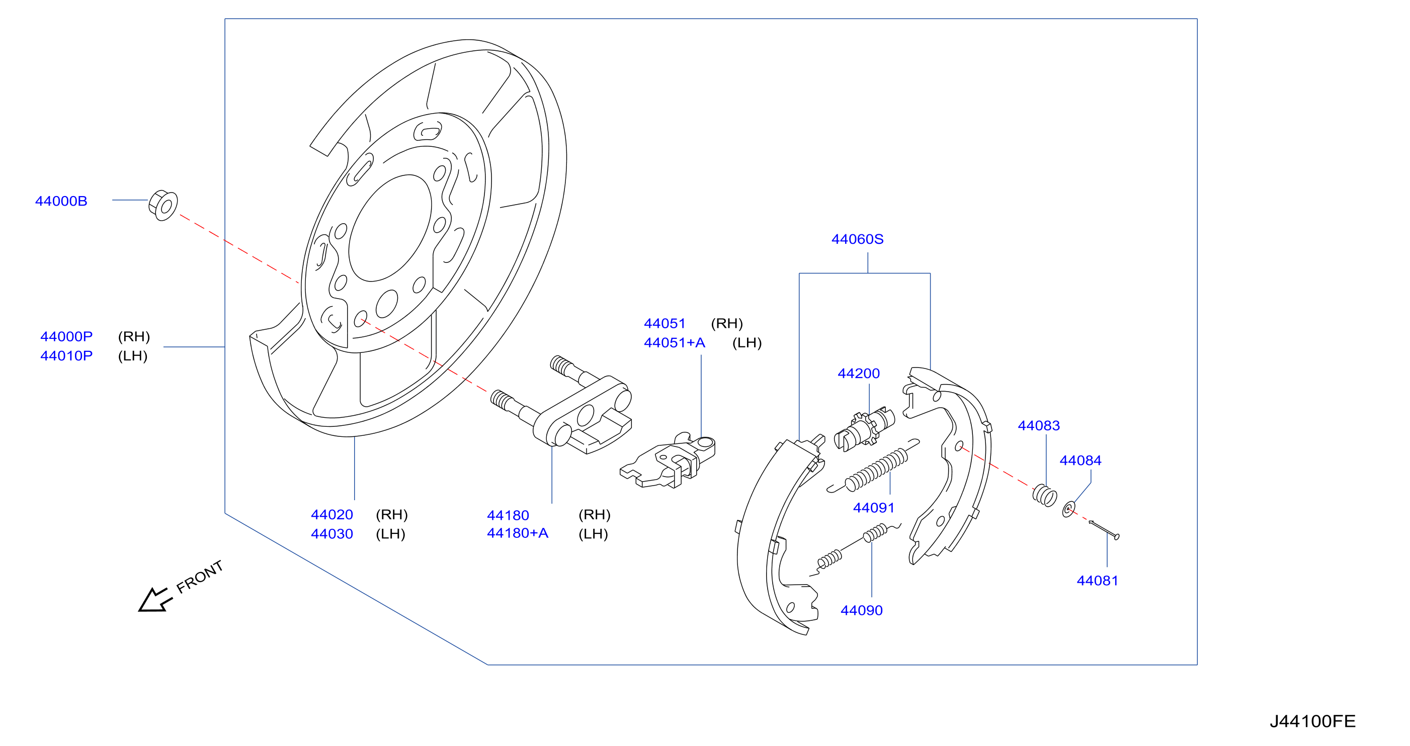 Diagram FRENO TRASERO for your INFINITI