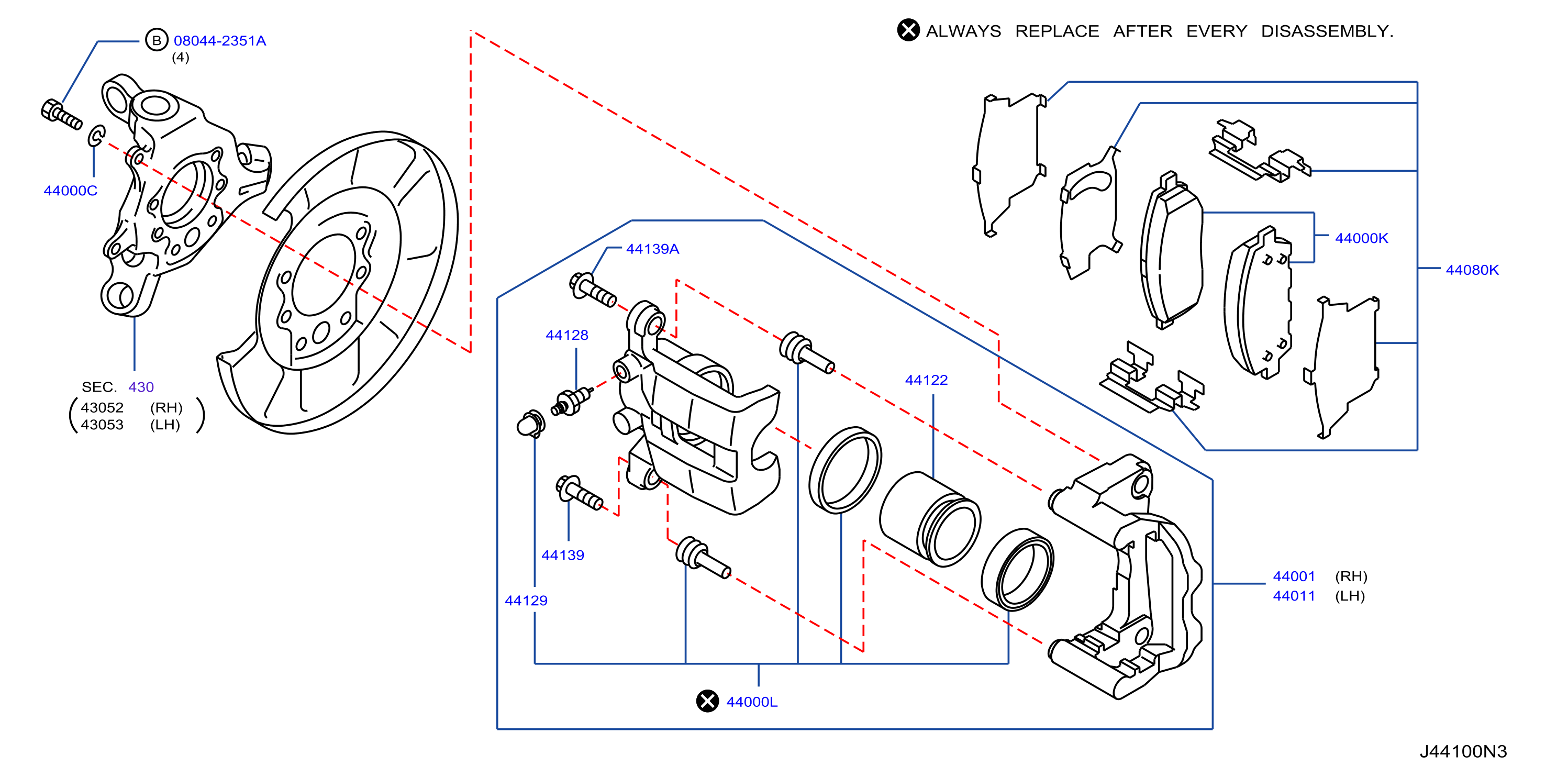 Diagram REAR BRAKE for your Nissan Titan  