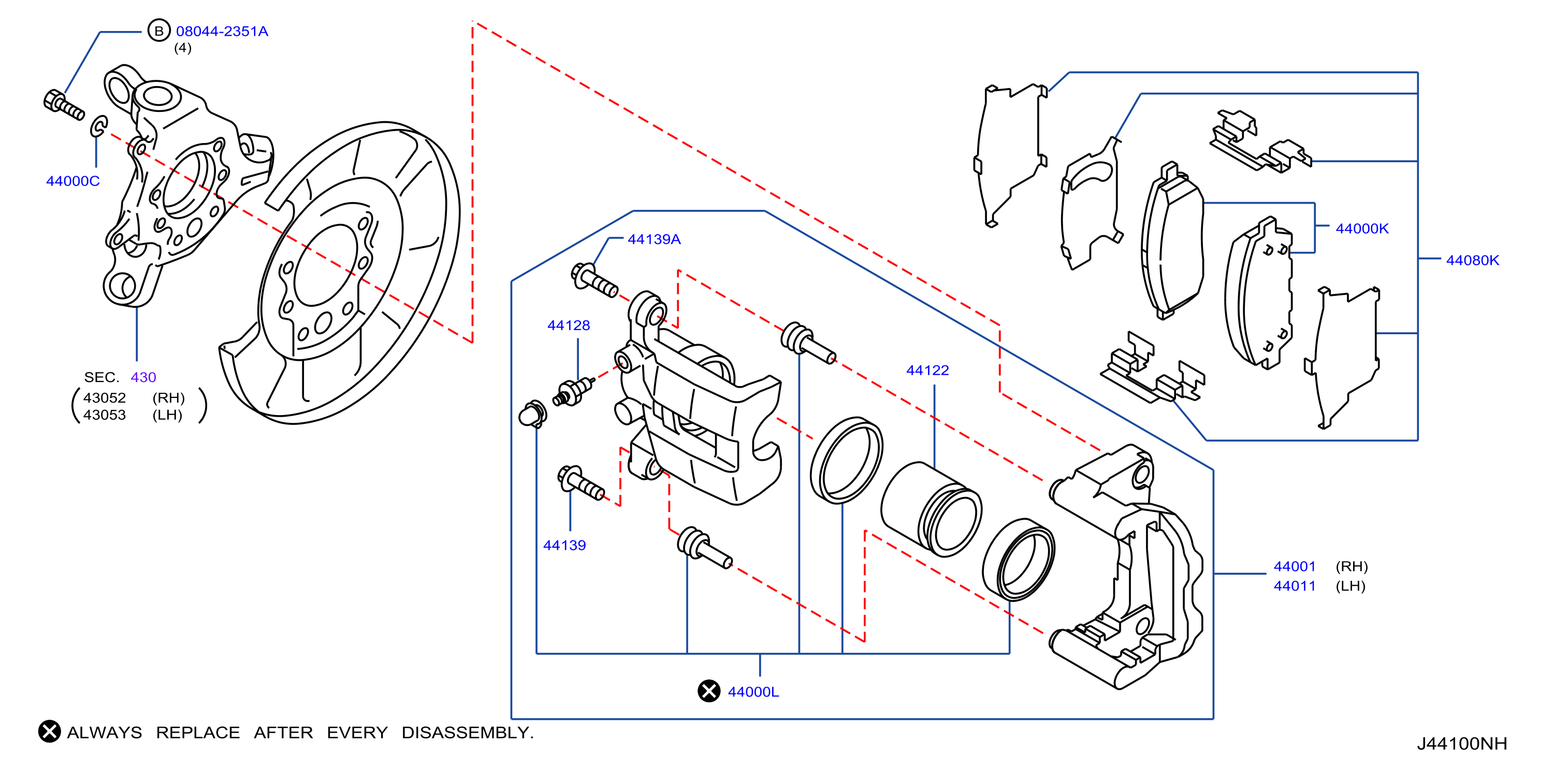 Diagram FRENO TRASERO for your 2014 INFINITI QX60   