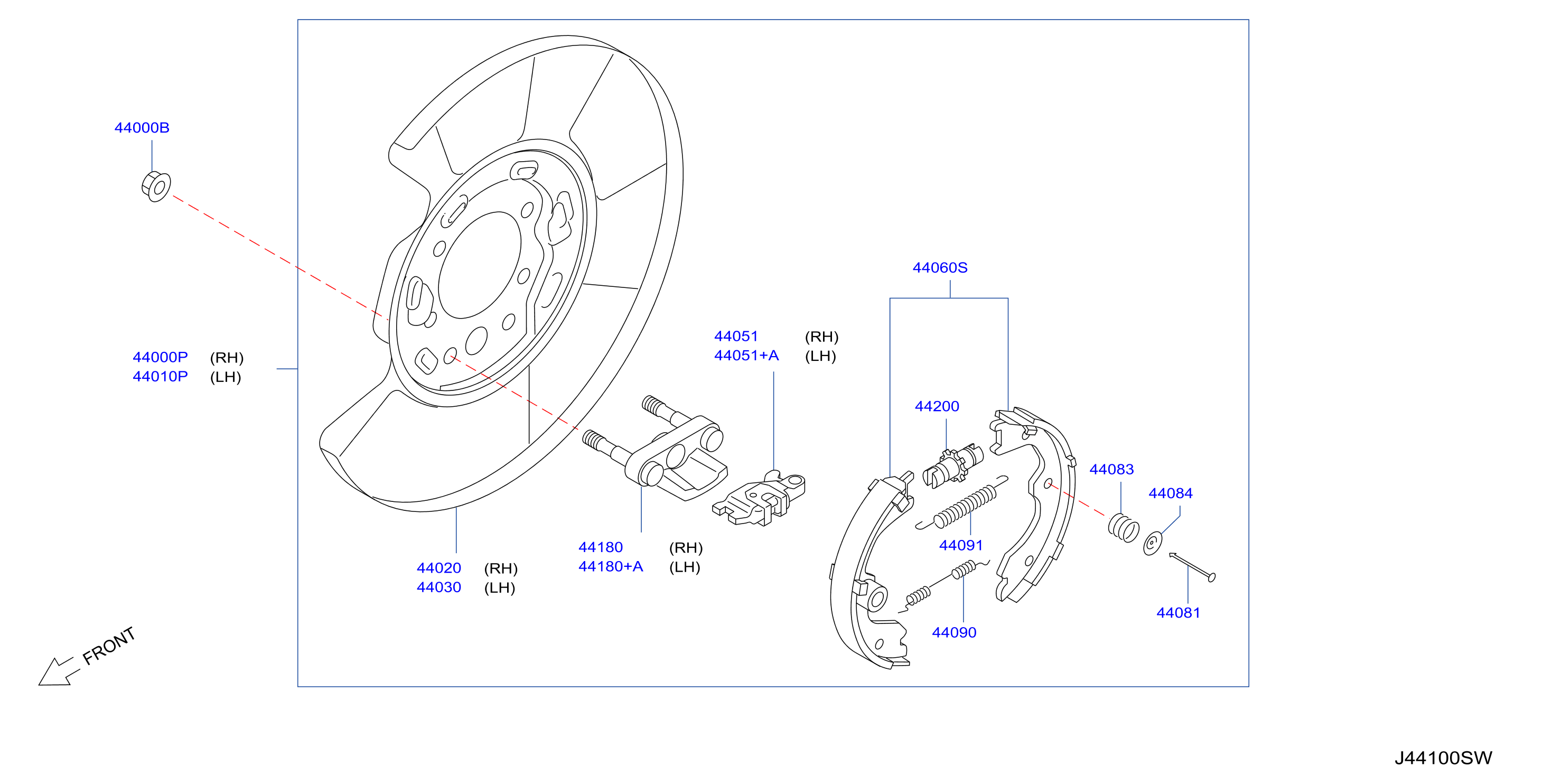 Diagram FRENO TRASERO for your INFINITI