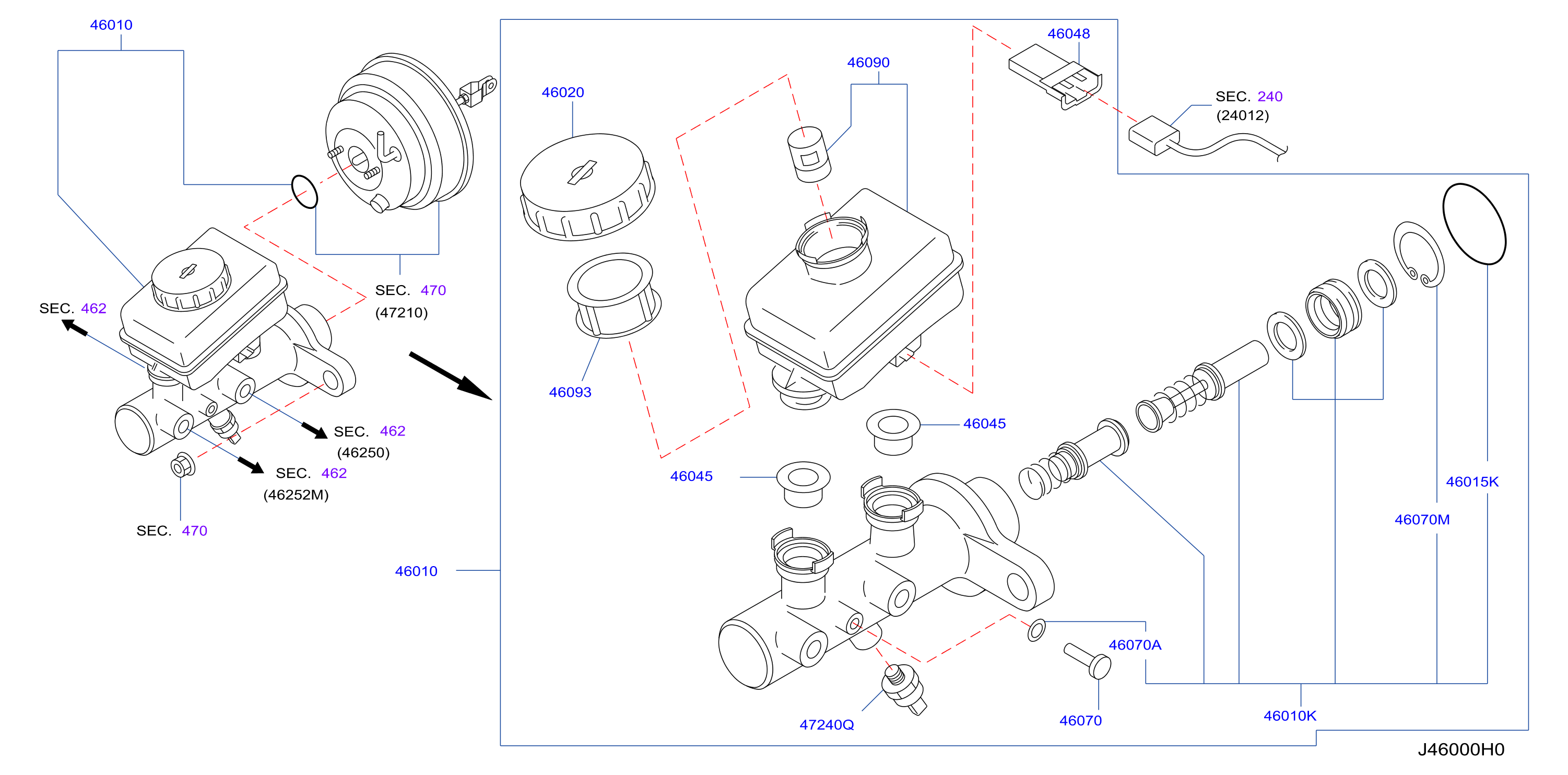 Diagram CILINDRO MAESTRO DEL FRENO for your INFINITI
