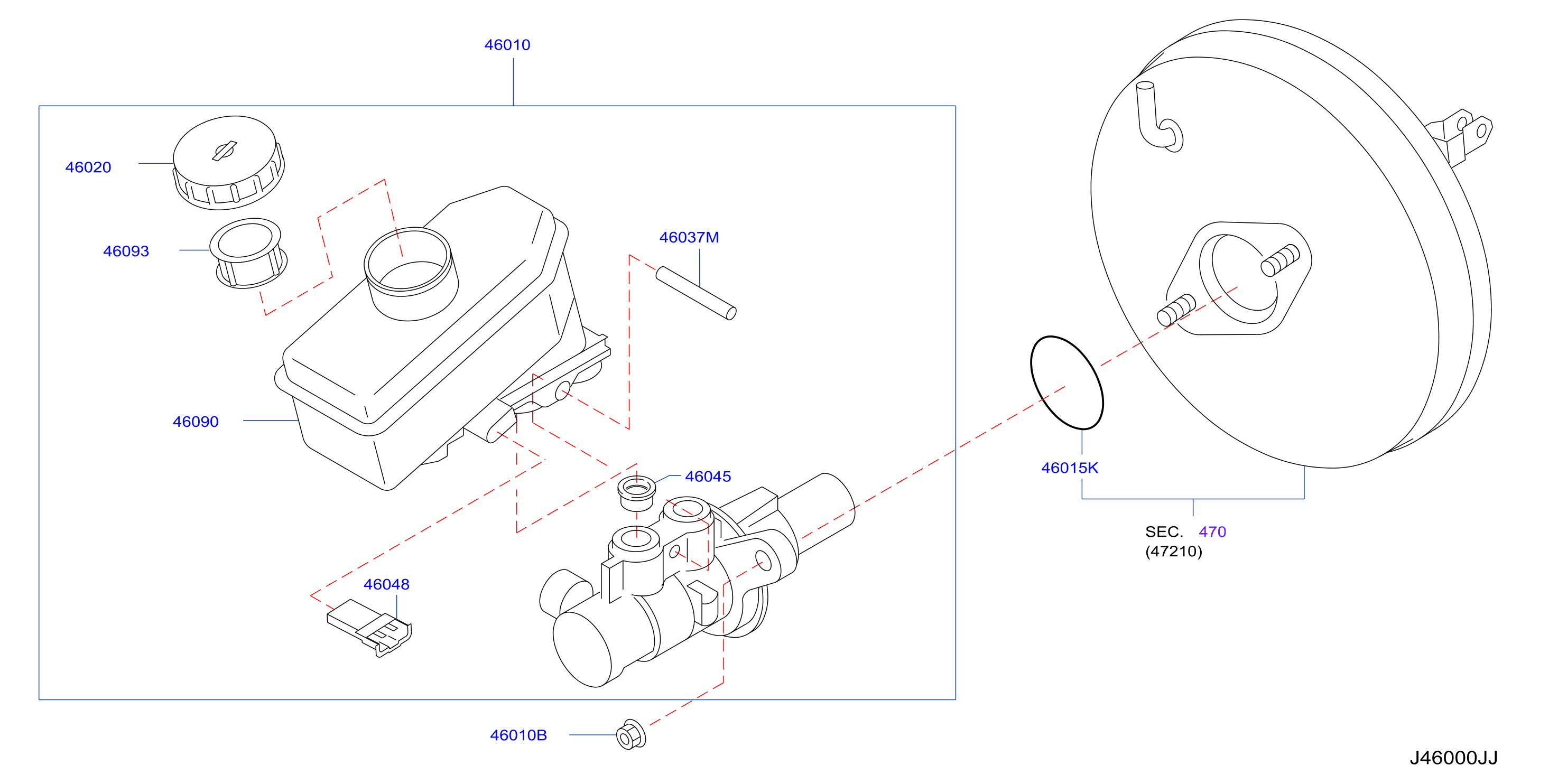 Diagram BRAKE MASTER CYLINDER for your 2007 INFINITI M35   