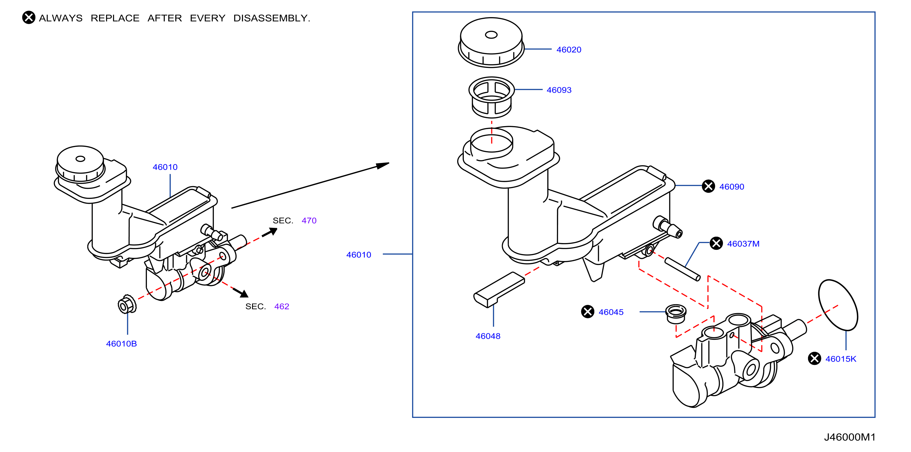 Diagram BRAKE MASTER CYLINDER for your 2005 Nissan Xterra SE  