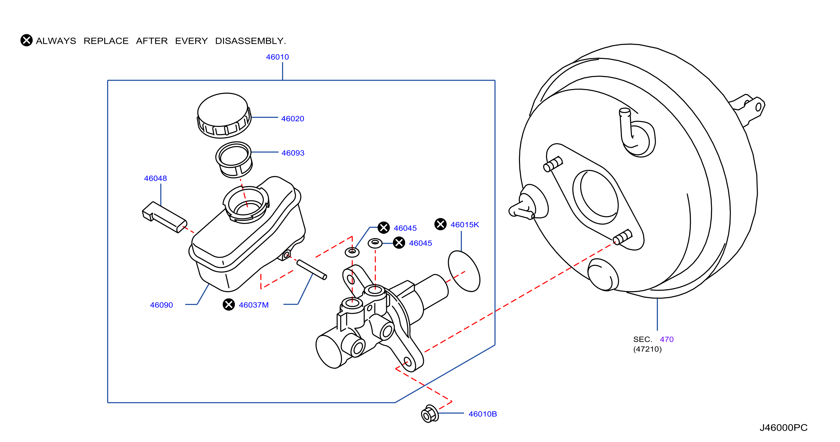 Diagram BRAKE MASTER CYLINDER for your Nissan Z  