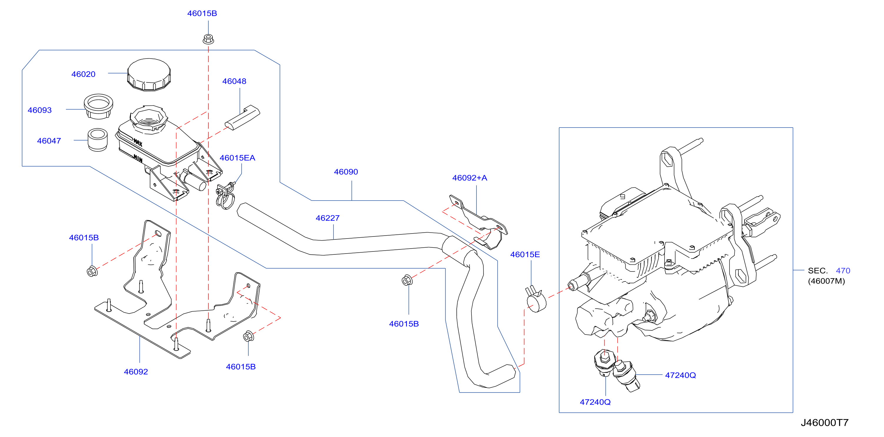 Diagram BRAKE MASTER CYLINDER for your Nissan Leaf  