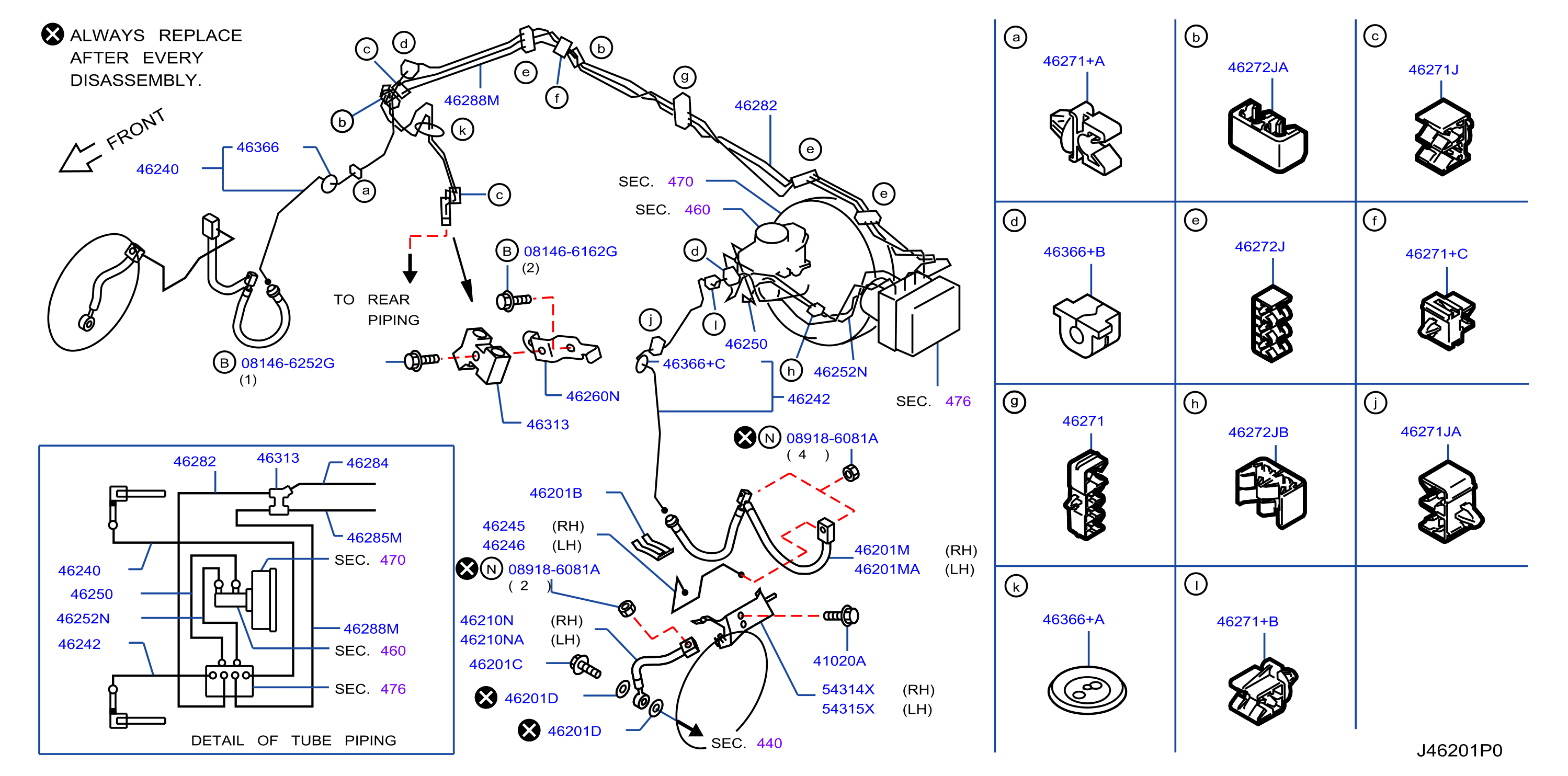 Diagram BRAKE PIPING & CONTROL for your 2009 INFINITI EX35   