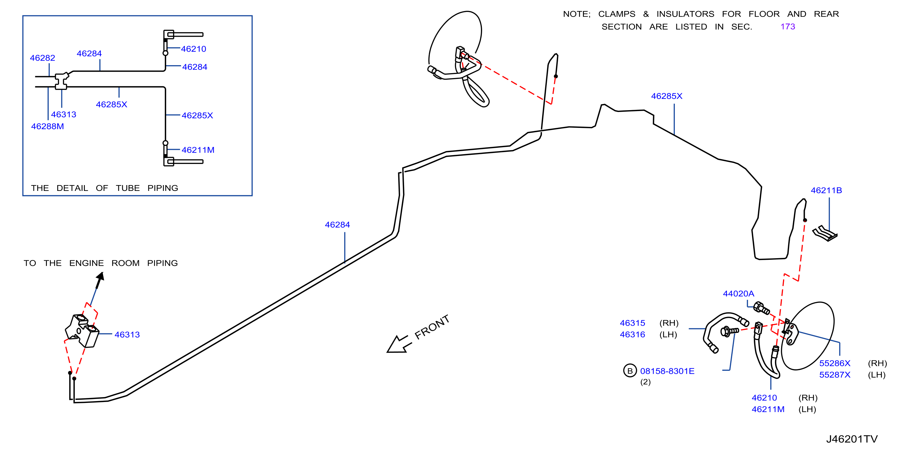 Diagram BRAKE PIPING & CONTROL for your Nissan GT-R  