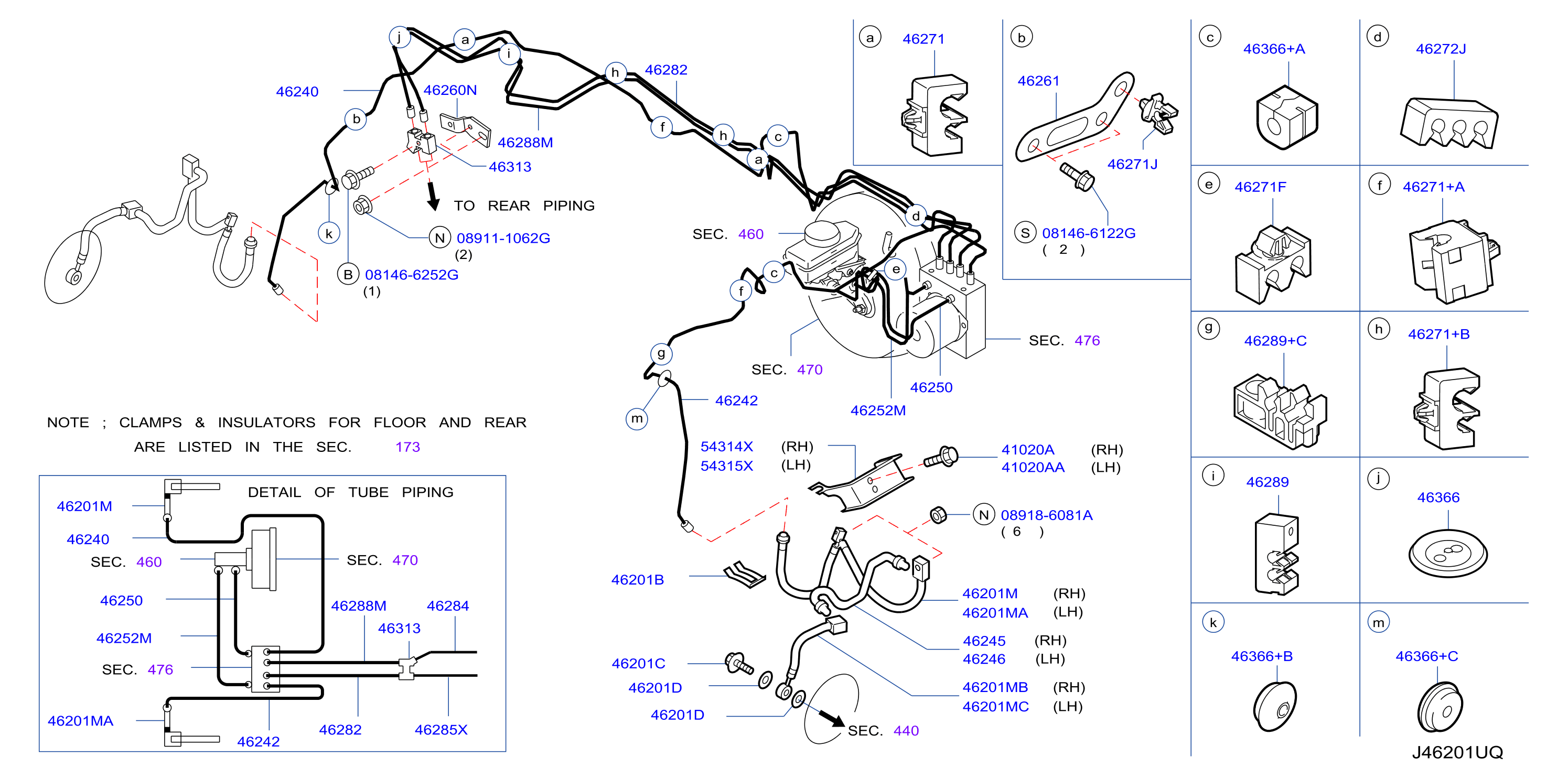 Diagram BRAKE PIPING & CONTROL for your 2009 INFINITI M45   