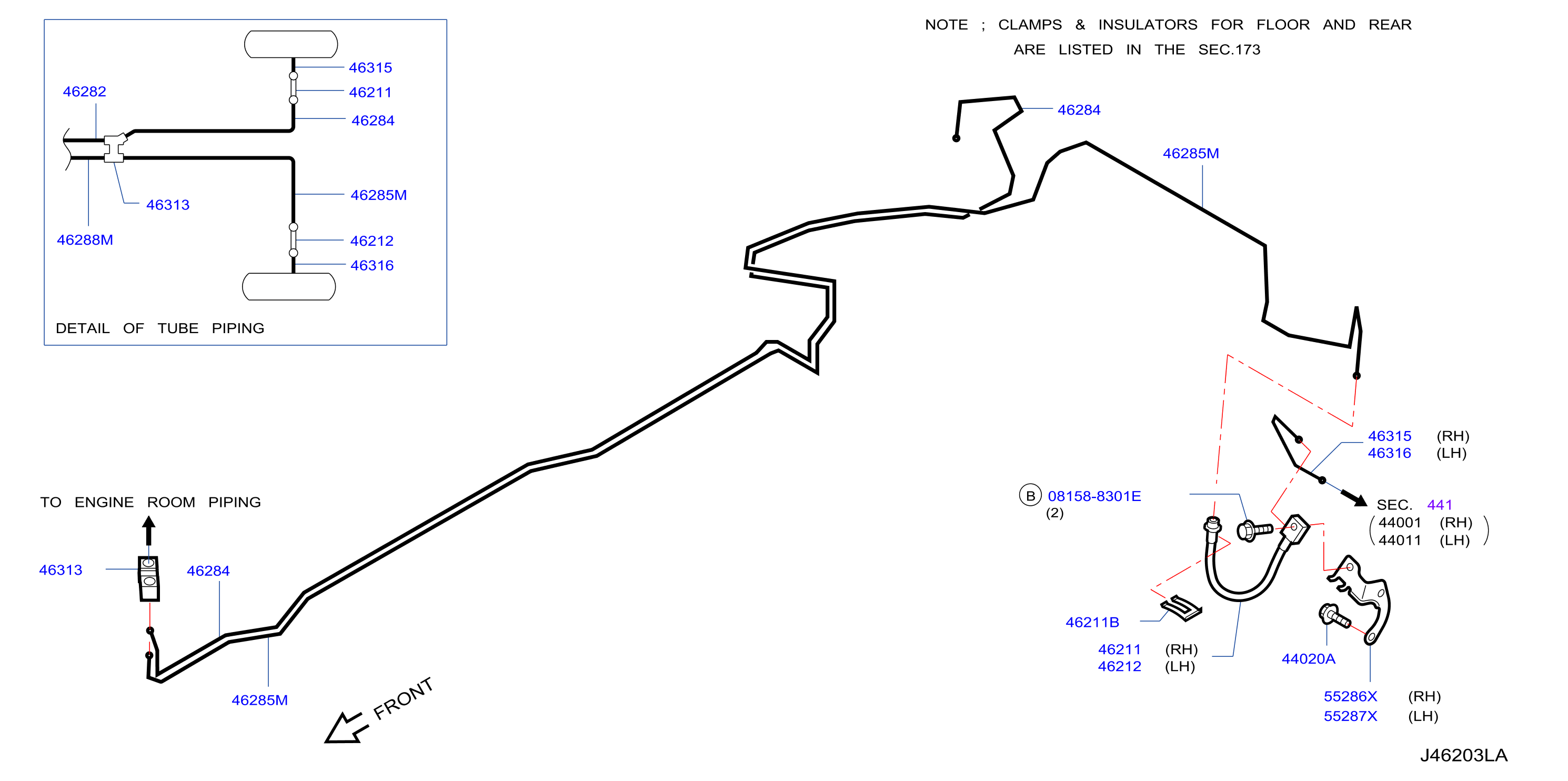 Diagram BRAKE PIPING & CONTROL for your INFINITI FX50  