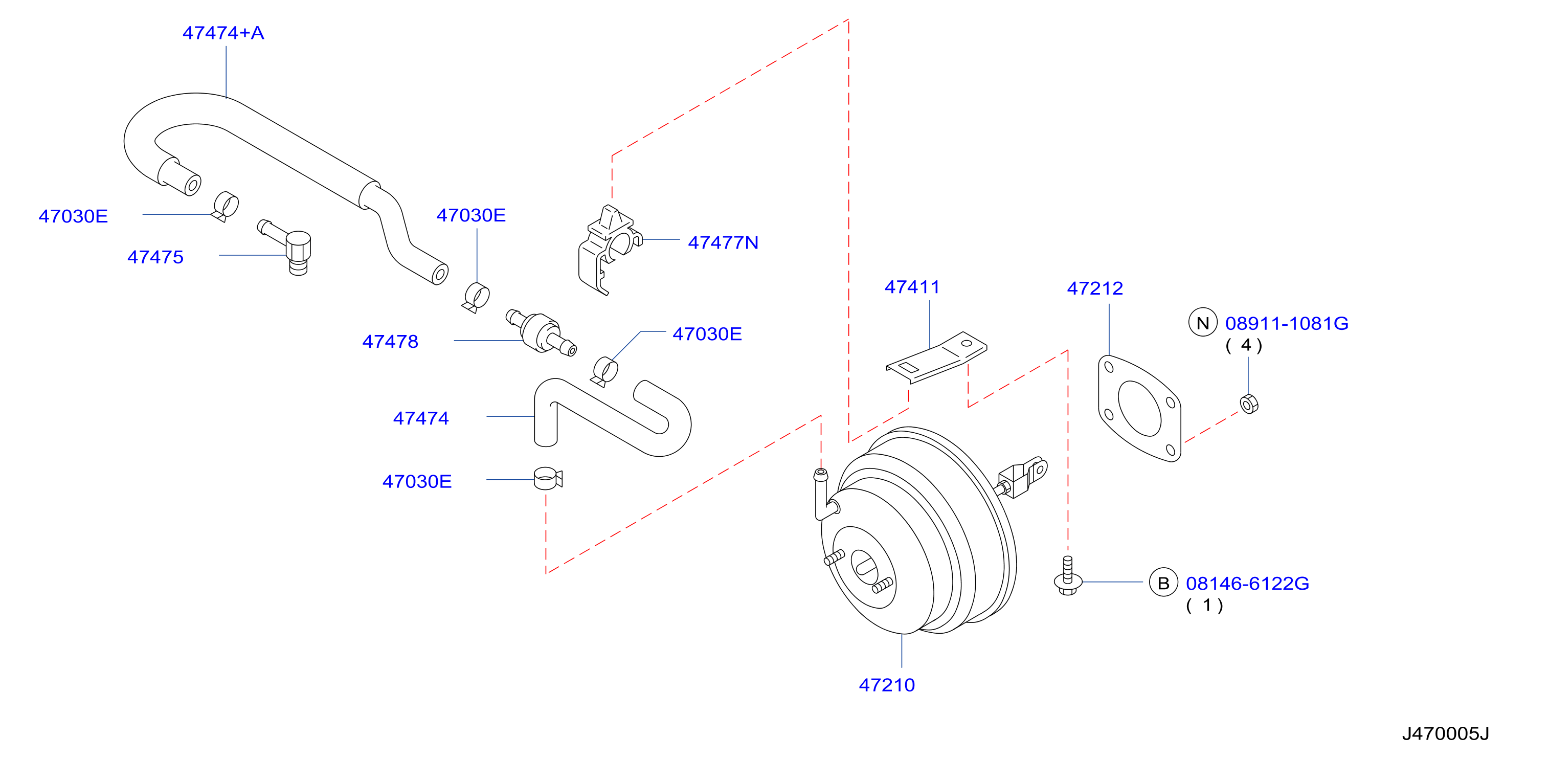 Full size assembly image of SERVOFRENO Y CONTROL DEL SERVOFRENO (1/4)