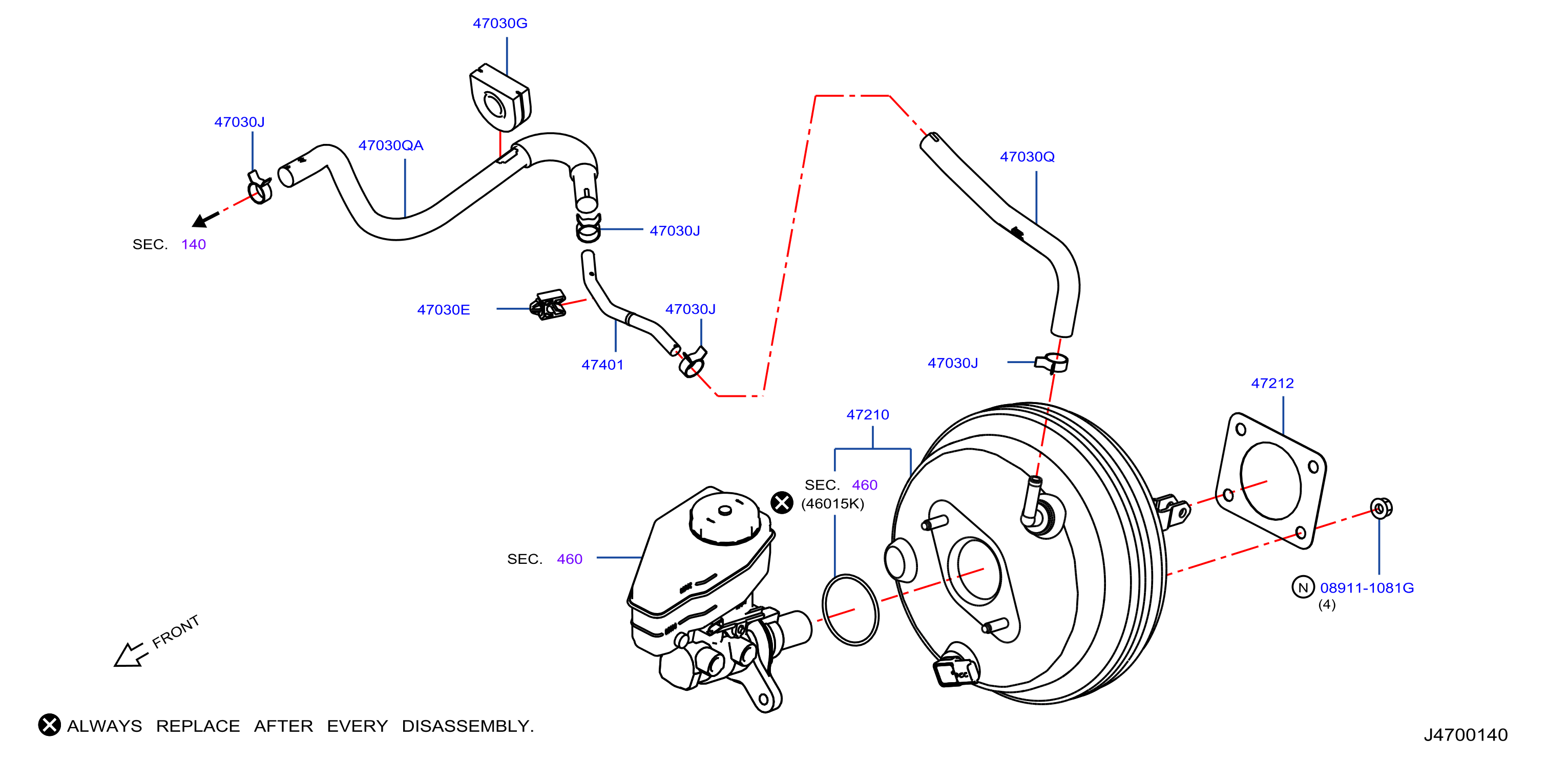 2025 Infiniti QX80 AT 2WD Power Brake Booster. Power Brake Booster ...