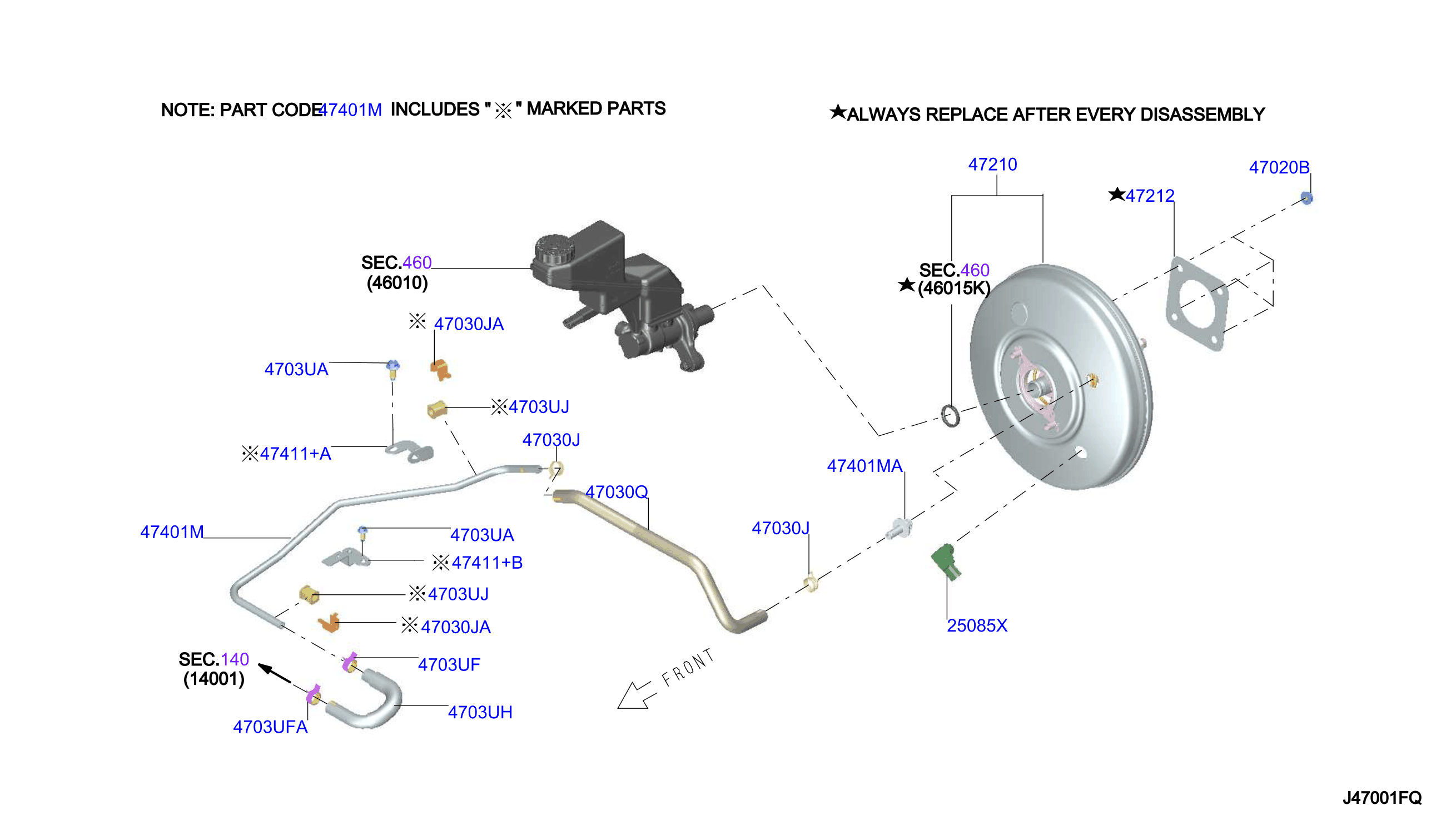 Diagram SERVOFRENO Y CONTROL DEL SERVOFRENO for your Nissan