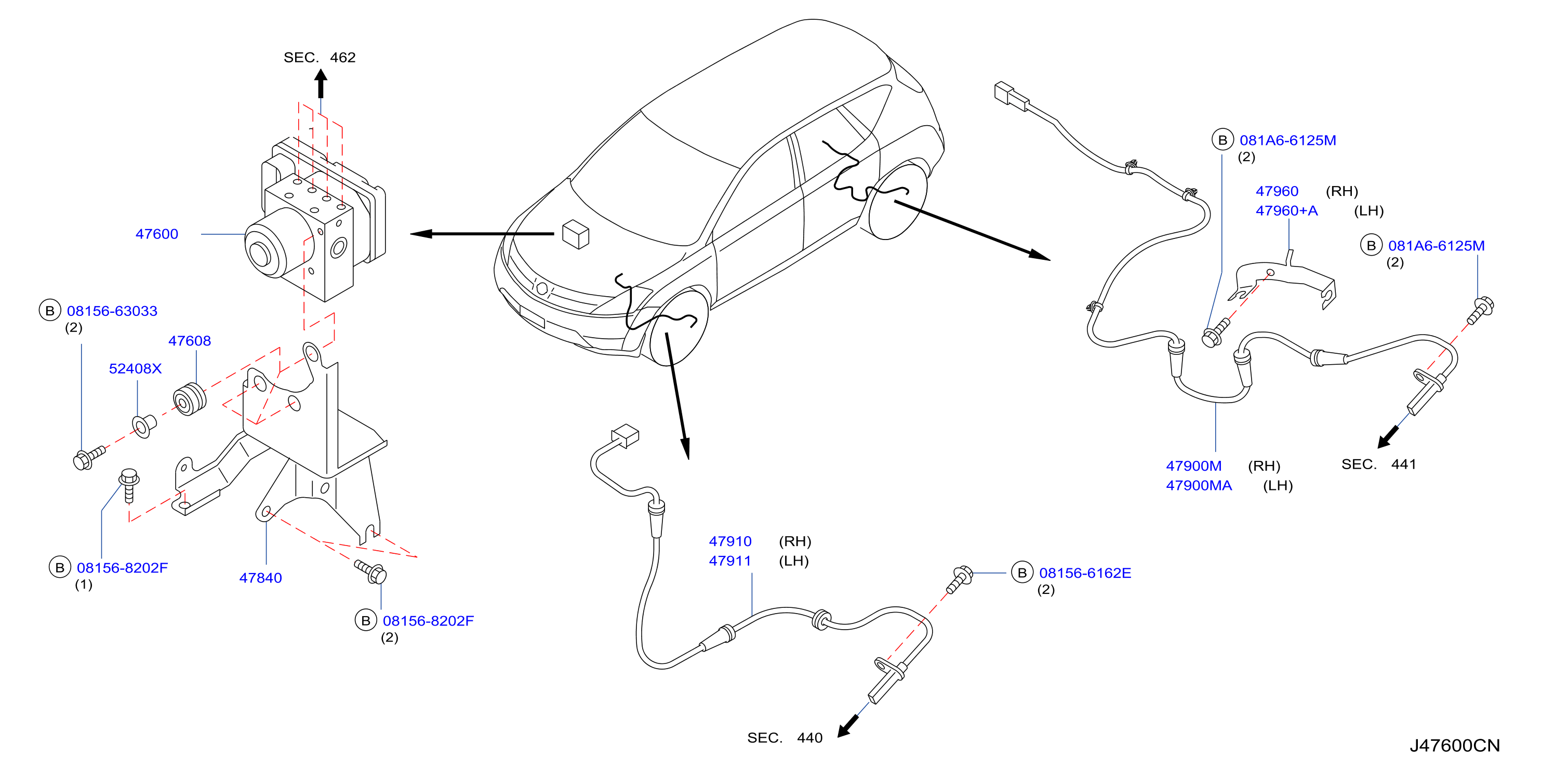 Diagram ANTI SKID CONTROL for your 2005 Nissan Murano   