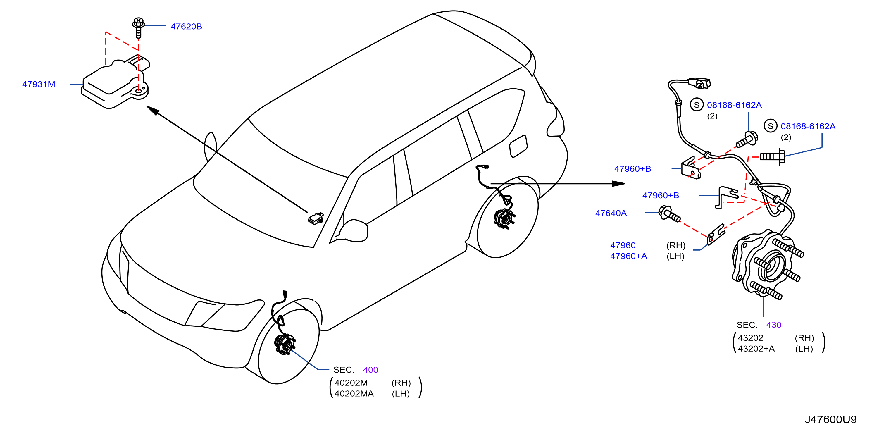 Diagram ANTI SKID CONTROL for your 2011 INFINITI QX80 5.6L V8 AT AWD LE/HIGH 3ROW 