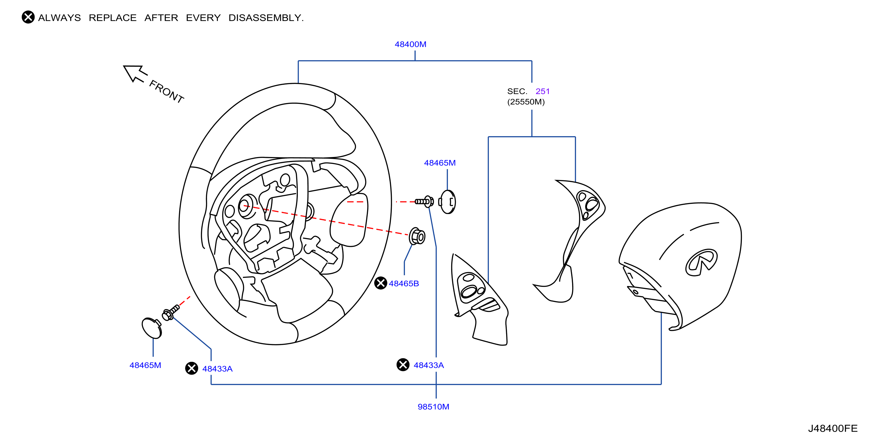 Diagram VOLANTE DE DIRECCIÓN for your 2018 INFINITI Q70 SEDAN PREMIUM PACKAGE  