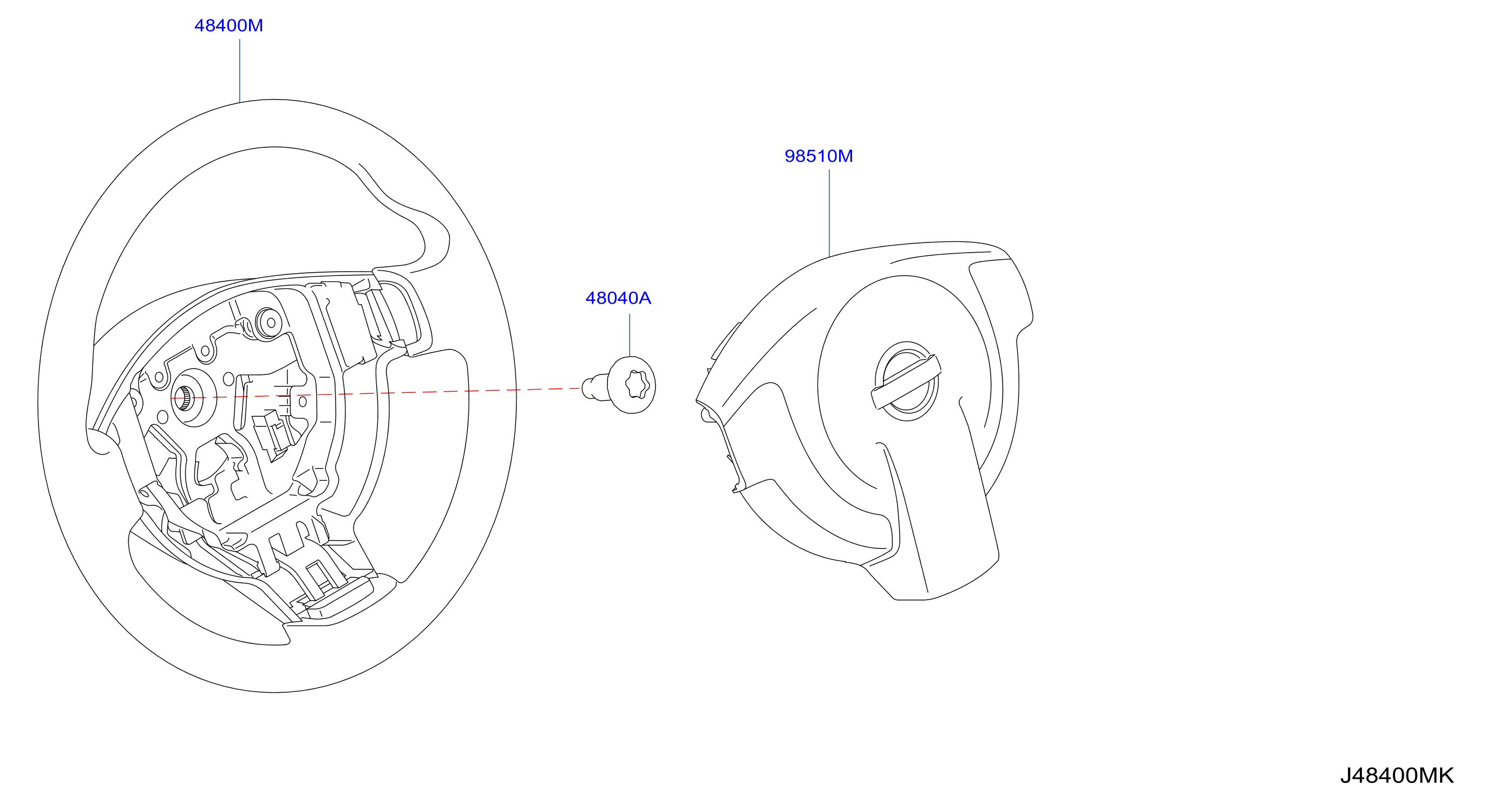Diagram STEERING WHEEL for your Nissan