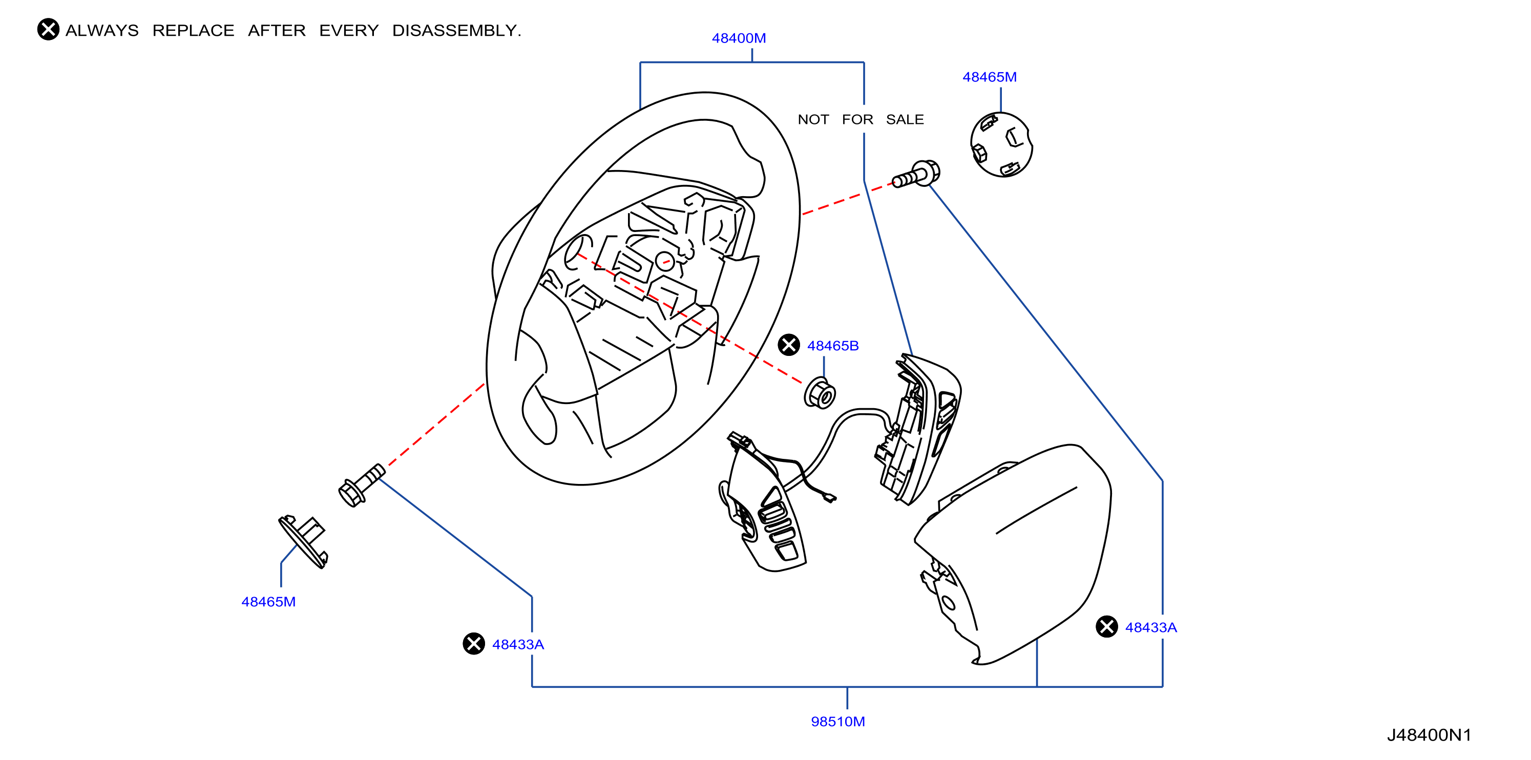 Diagram STEERING WHEEL for your 2015 Nissan Versa   