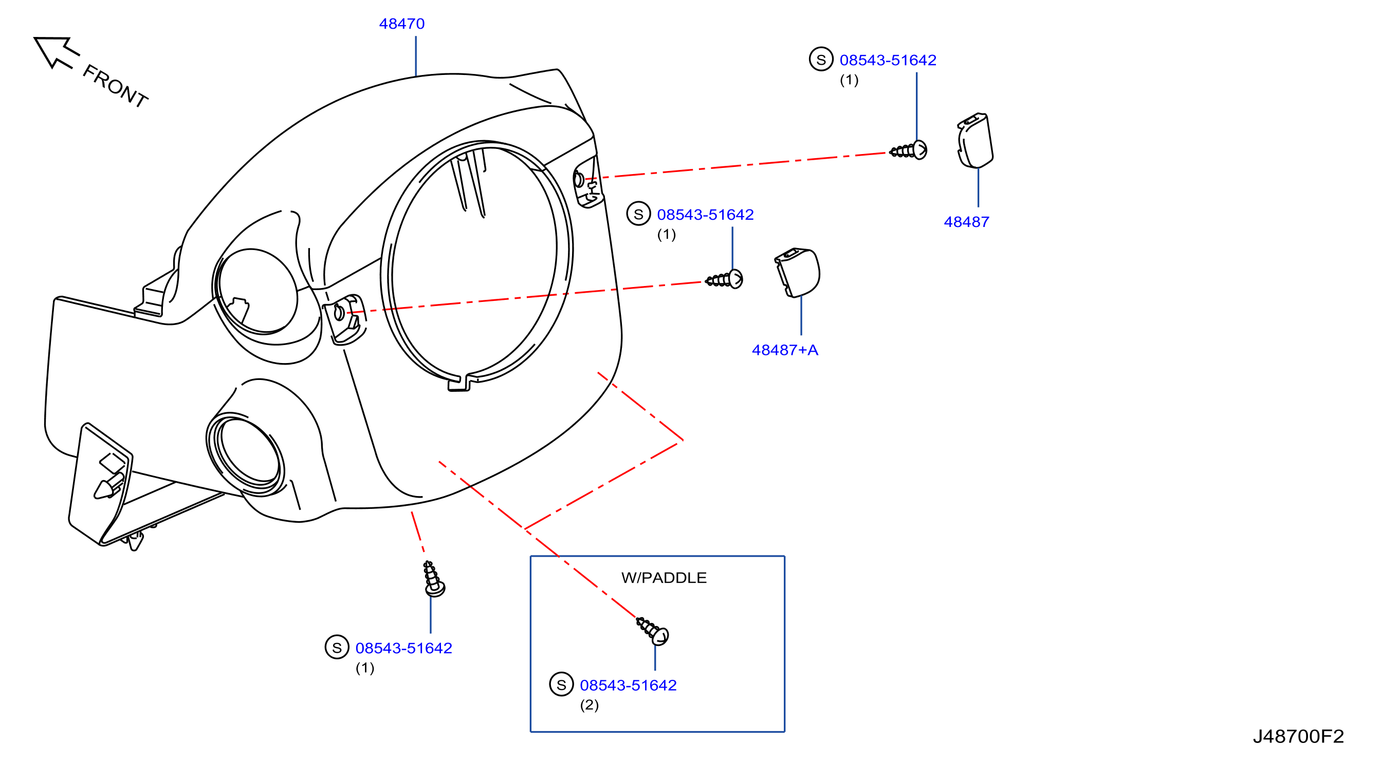 Diagram STEERING COLUMN SHELL COVER for your 1995 INFINITI G20   