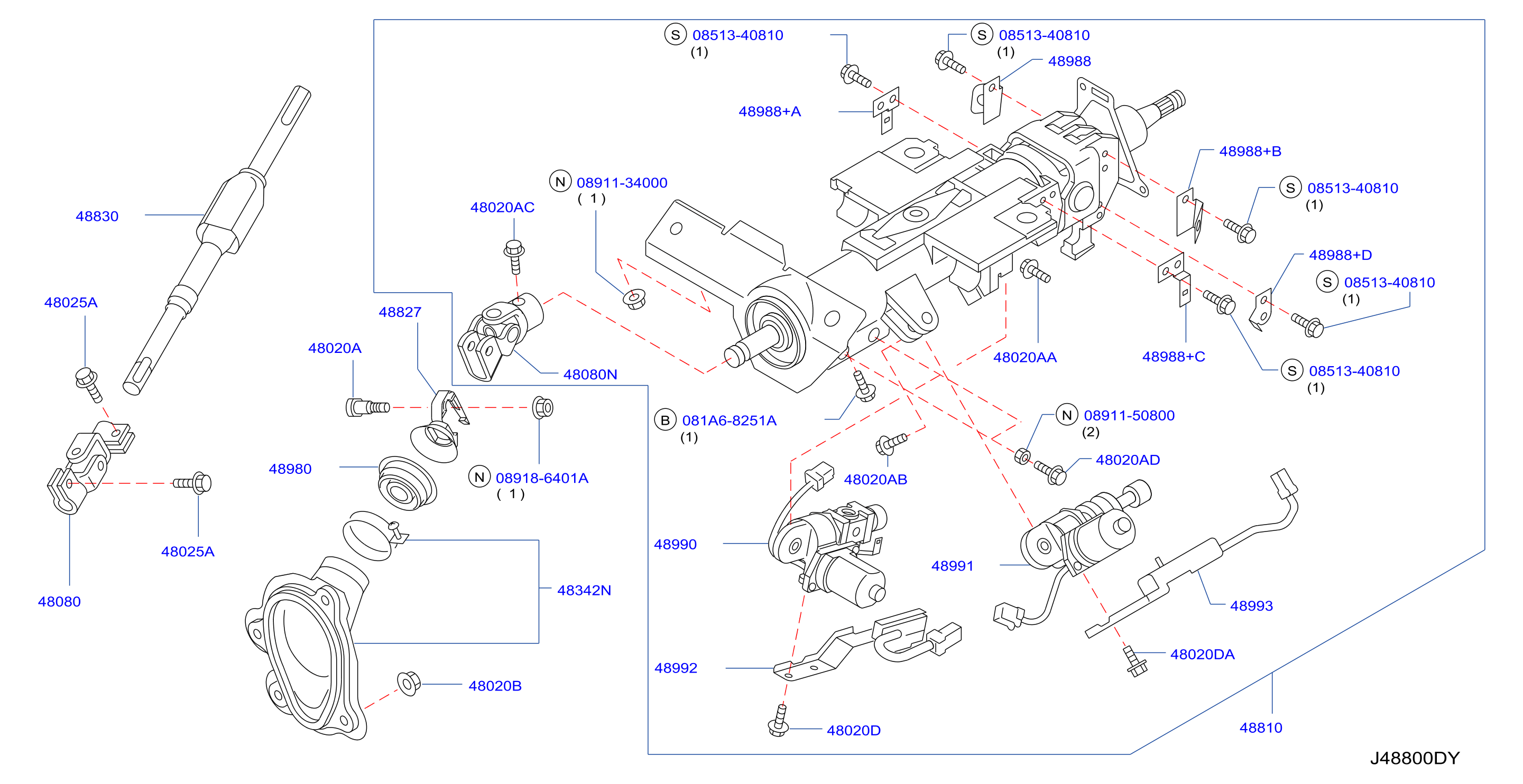 Diagram STEERING COLUMN for your 2007 INFINITI M35   