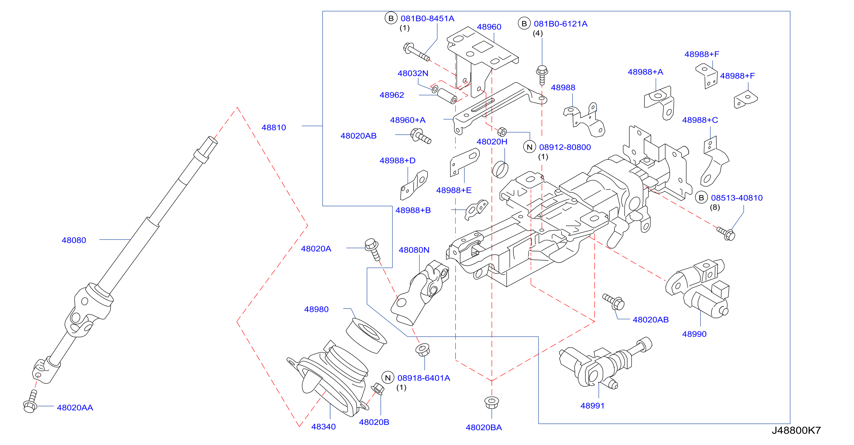 Diagram STEERING COLUMN for your 2011 Nissan Murano   