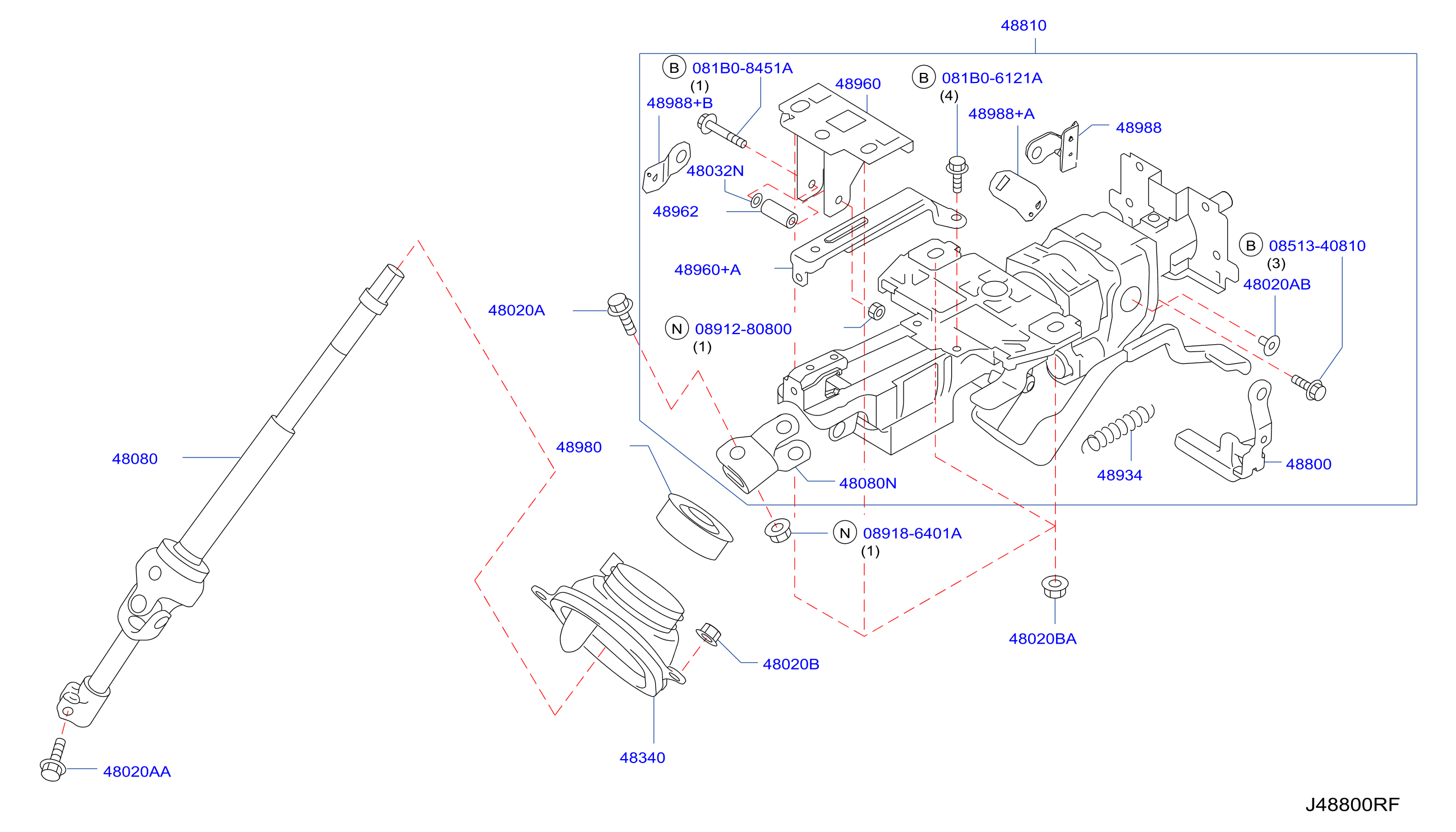 Diagram STEERING COLUMN for your 2011 Nissan Murano   