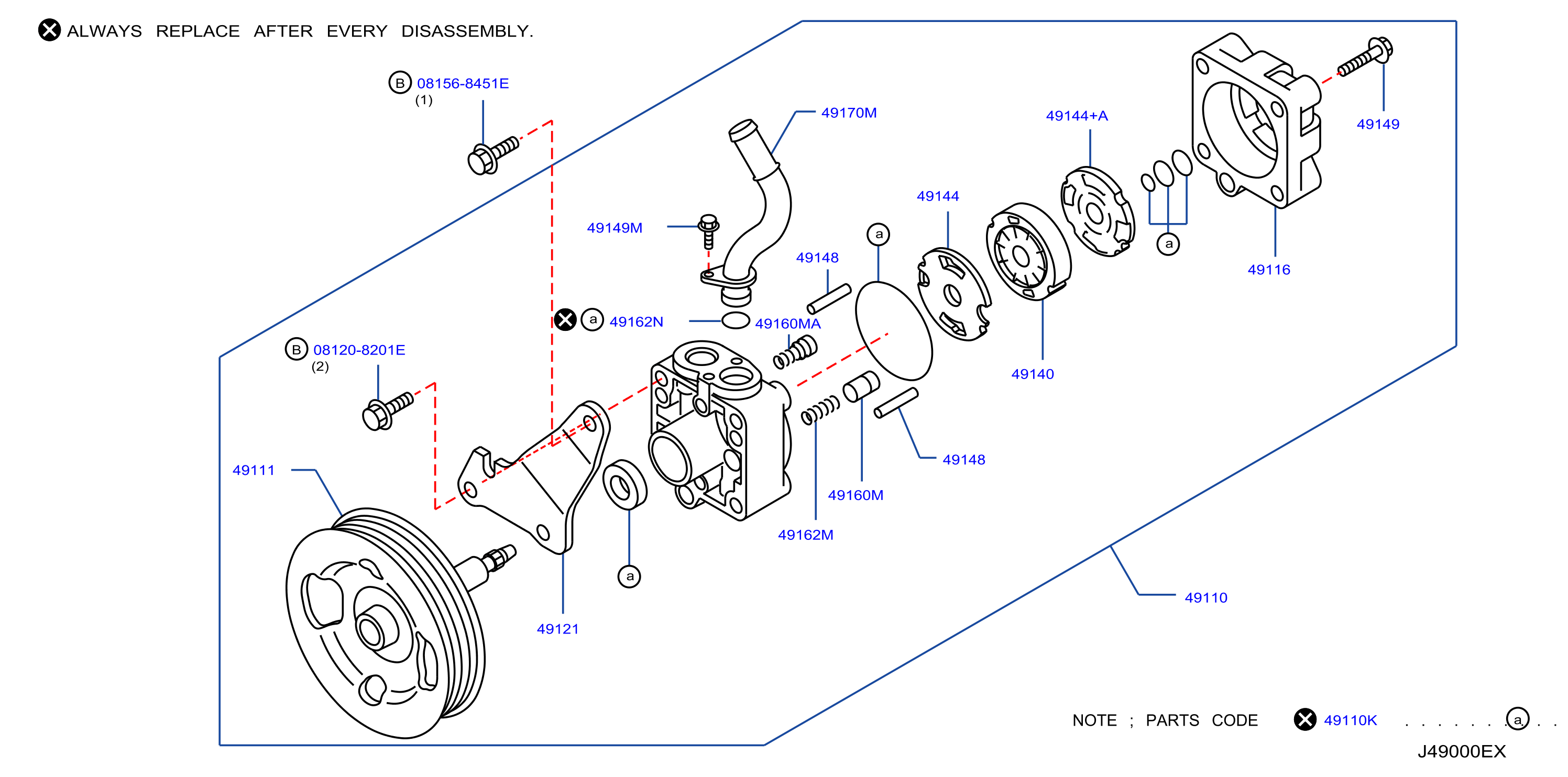 Diagram POWER STEERING PUMP for your 2012 INFINITI G37X   