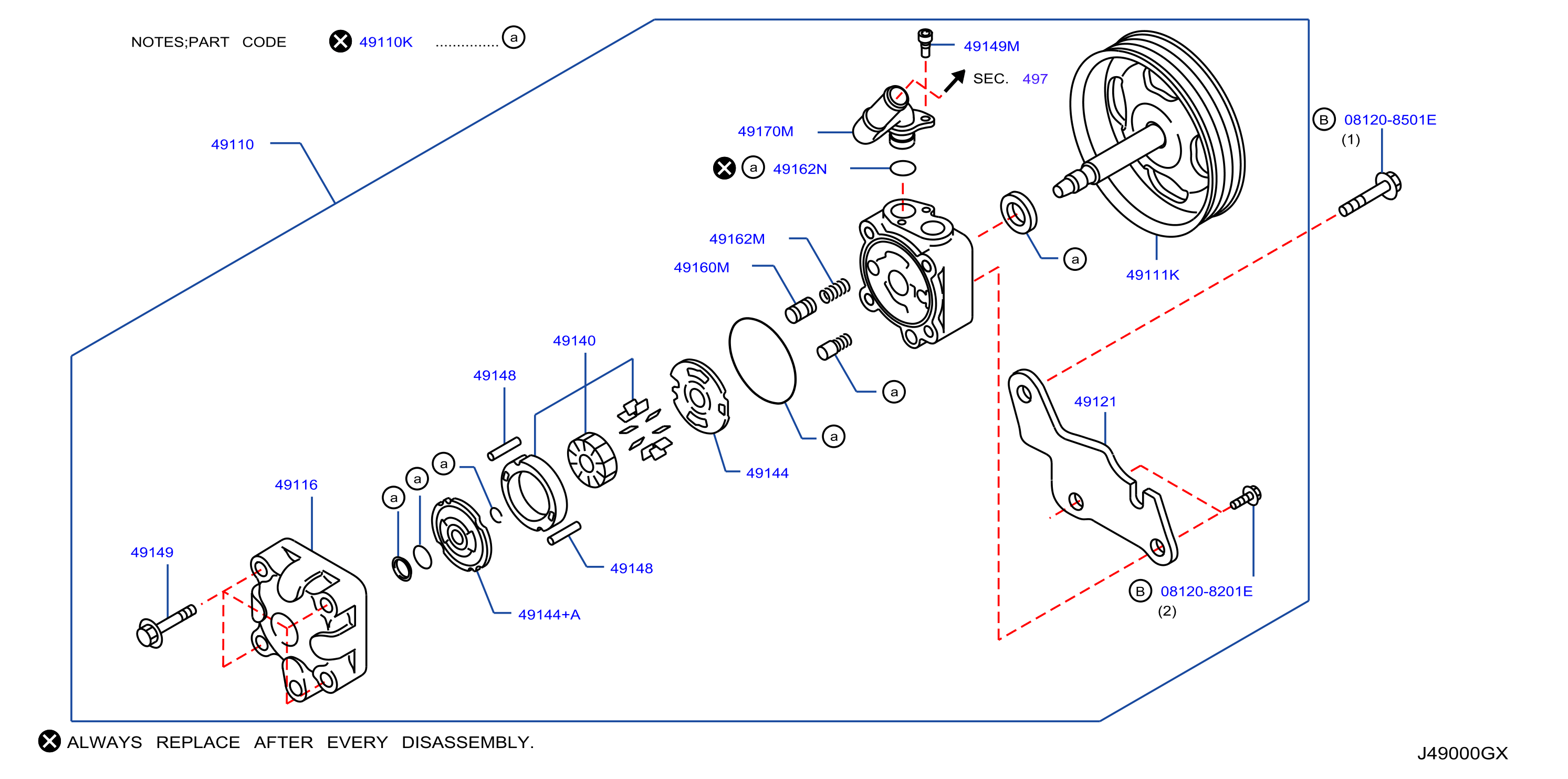 Diagram POWER STEERING PUMP for your 2012 INFINITI FX35   