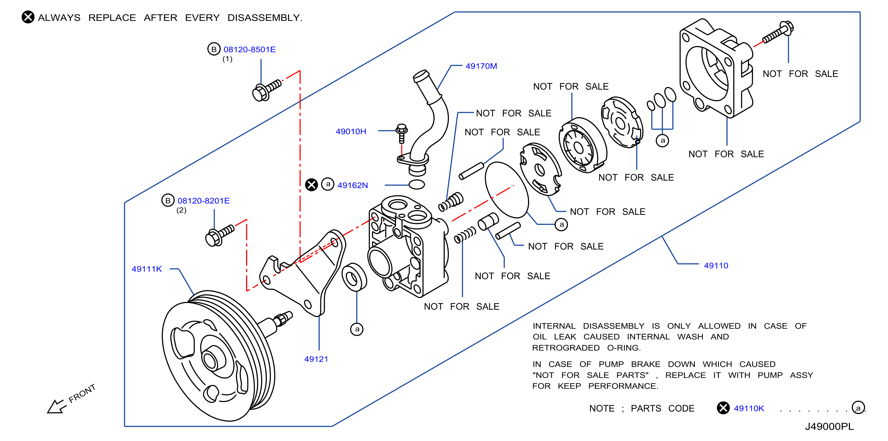 Diagram POWER STEERING PUMP for your 2009 INFINITI FX50   