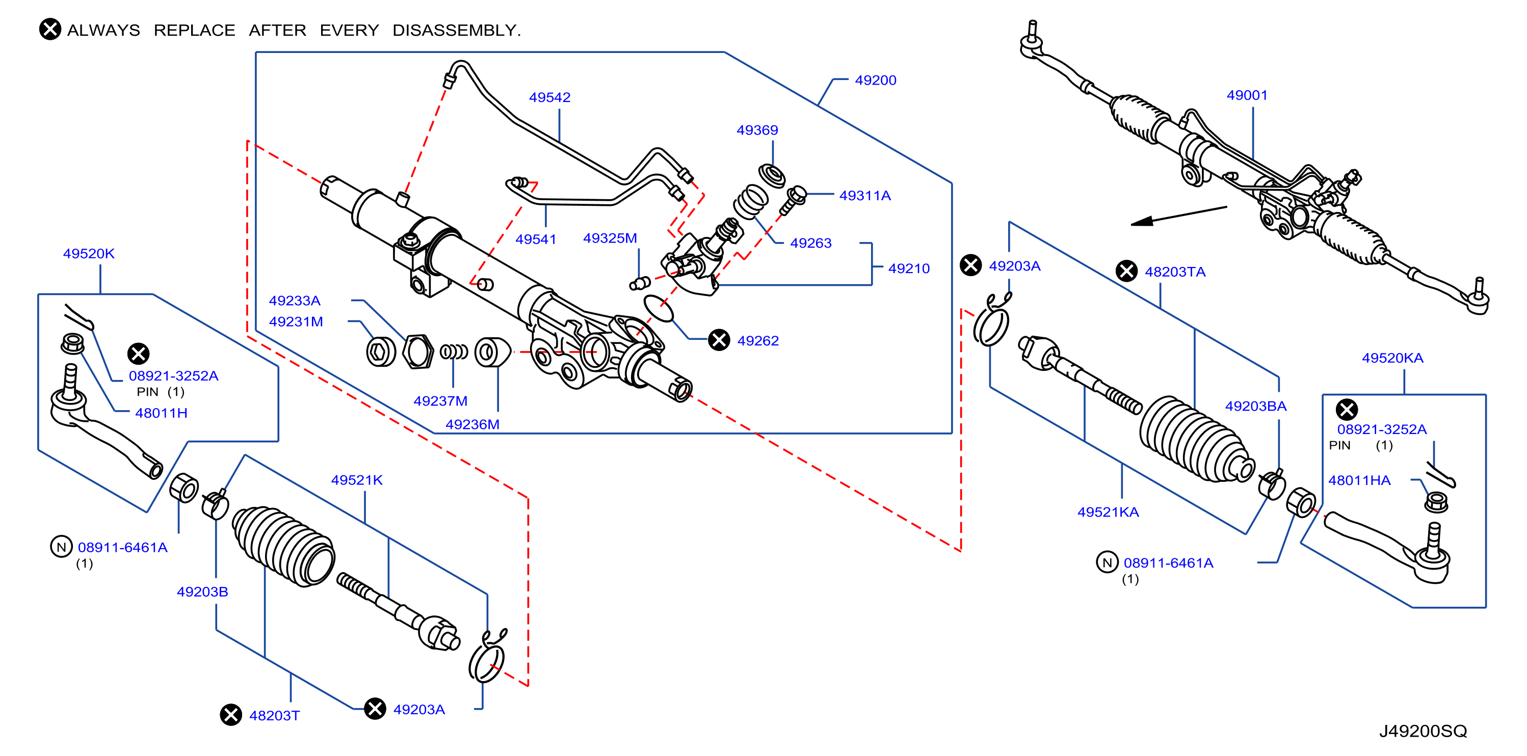 Diagram POWER STEERING GEAR for your INFINITI QX80  