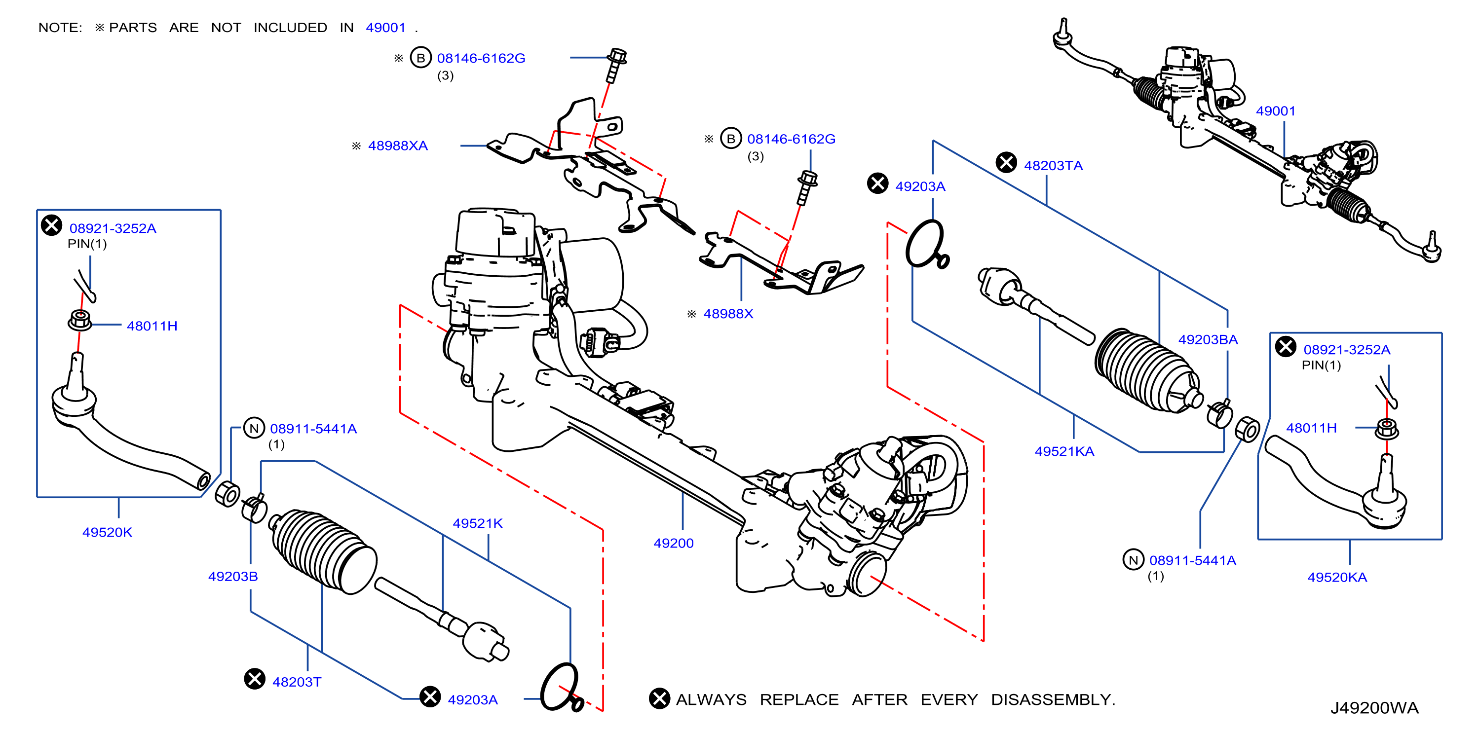 Diagram MECANISMO DE LA DIRECCIÓN HIDRÁULICA for your INFINITI