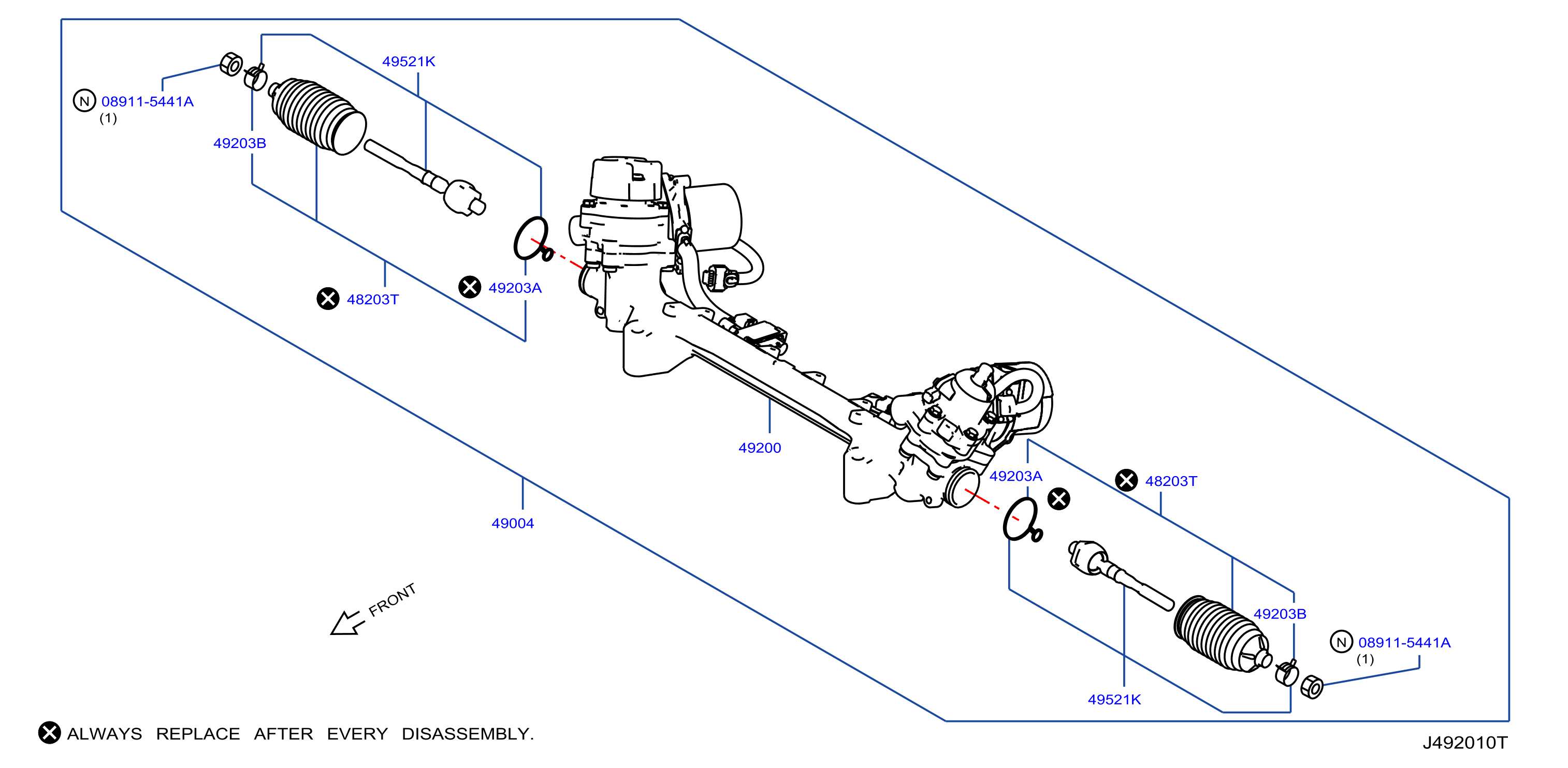 Diagram POWER STEERING GEAR for your 2015 INFINITI Q50   