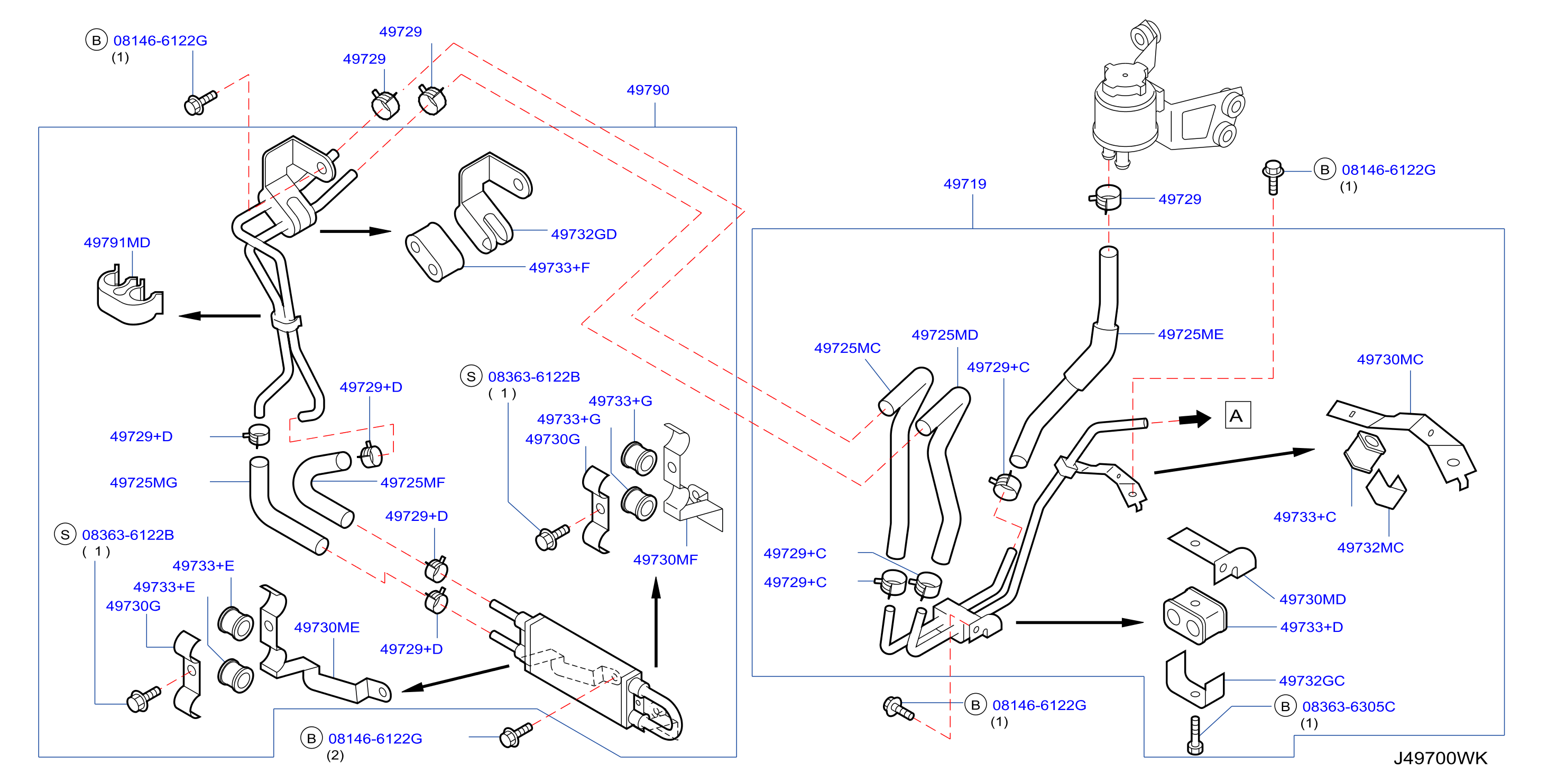 Diagram POWER STEERING PIPING for your 2010 Nissan Sentra   